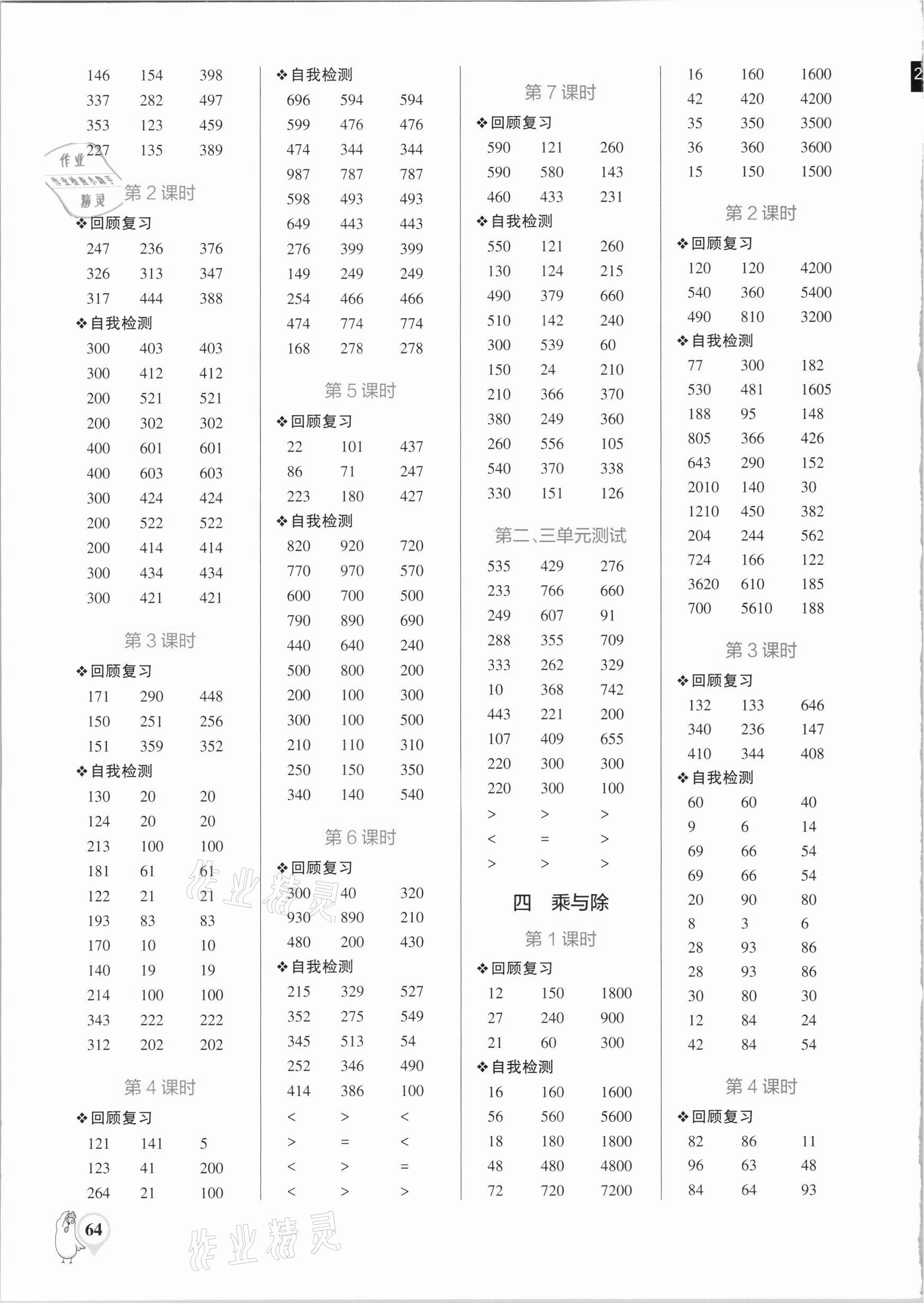 2020年小學學霸口算三年級上冊北師大版 第2頁