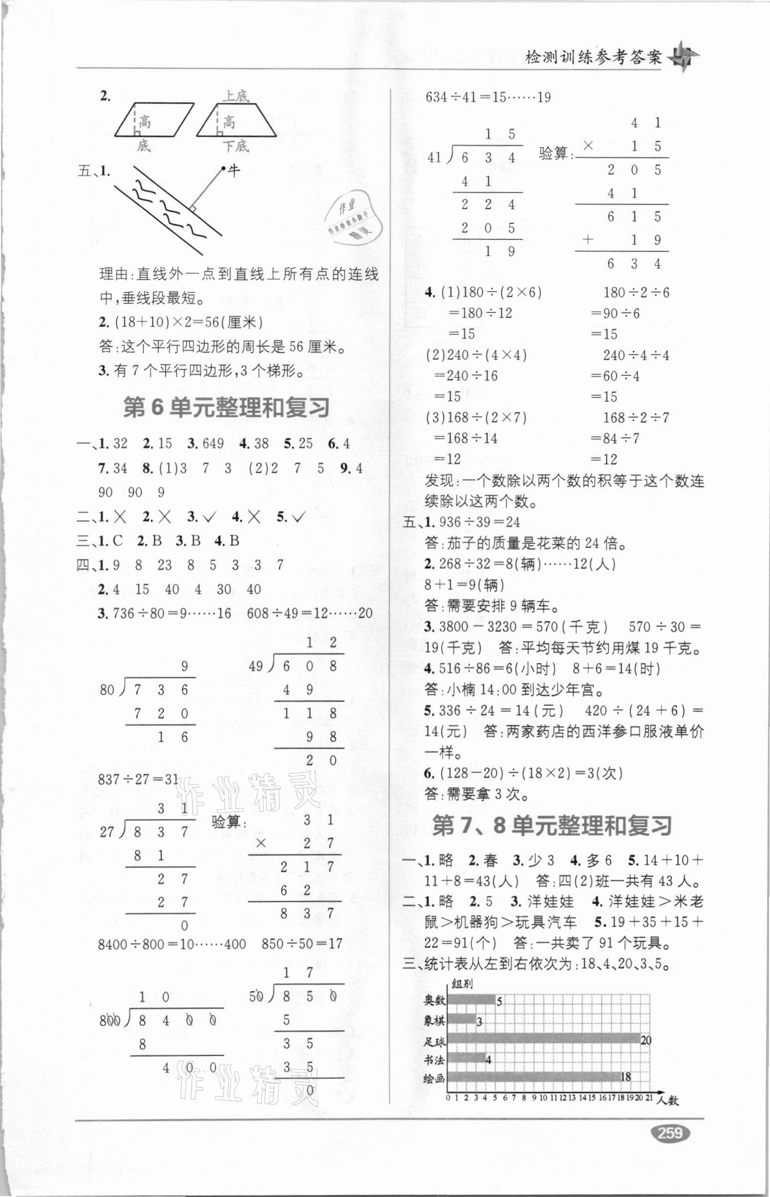 2020年教材1加1四年級數(shù)學(xué)上冊人教版 參考答案第2頁