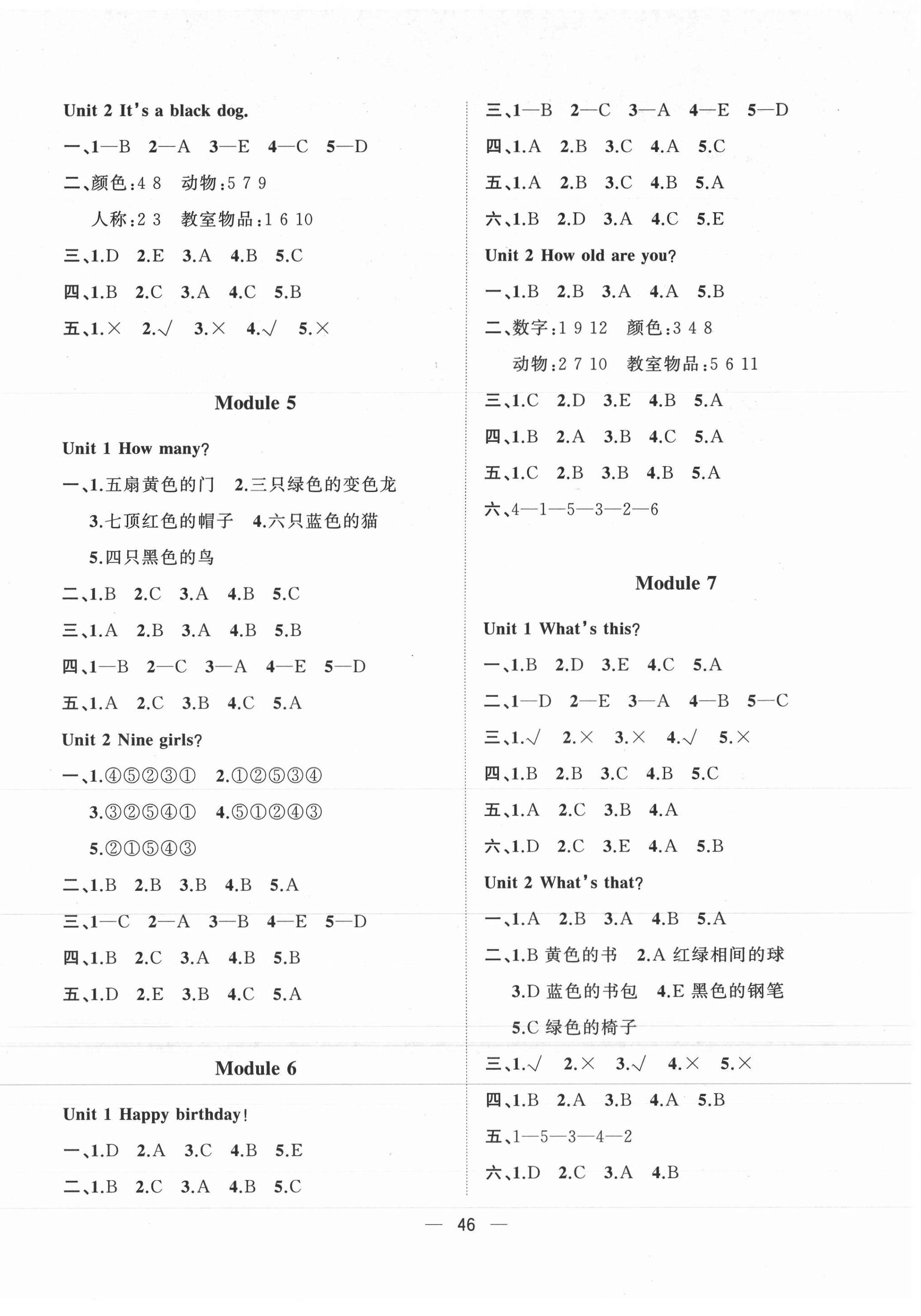 2020年課堂小作業(yè)三年級英語上冊外研版 第2頁