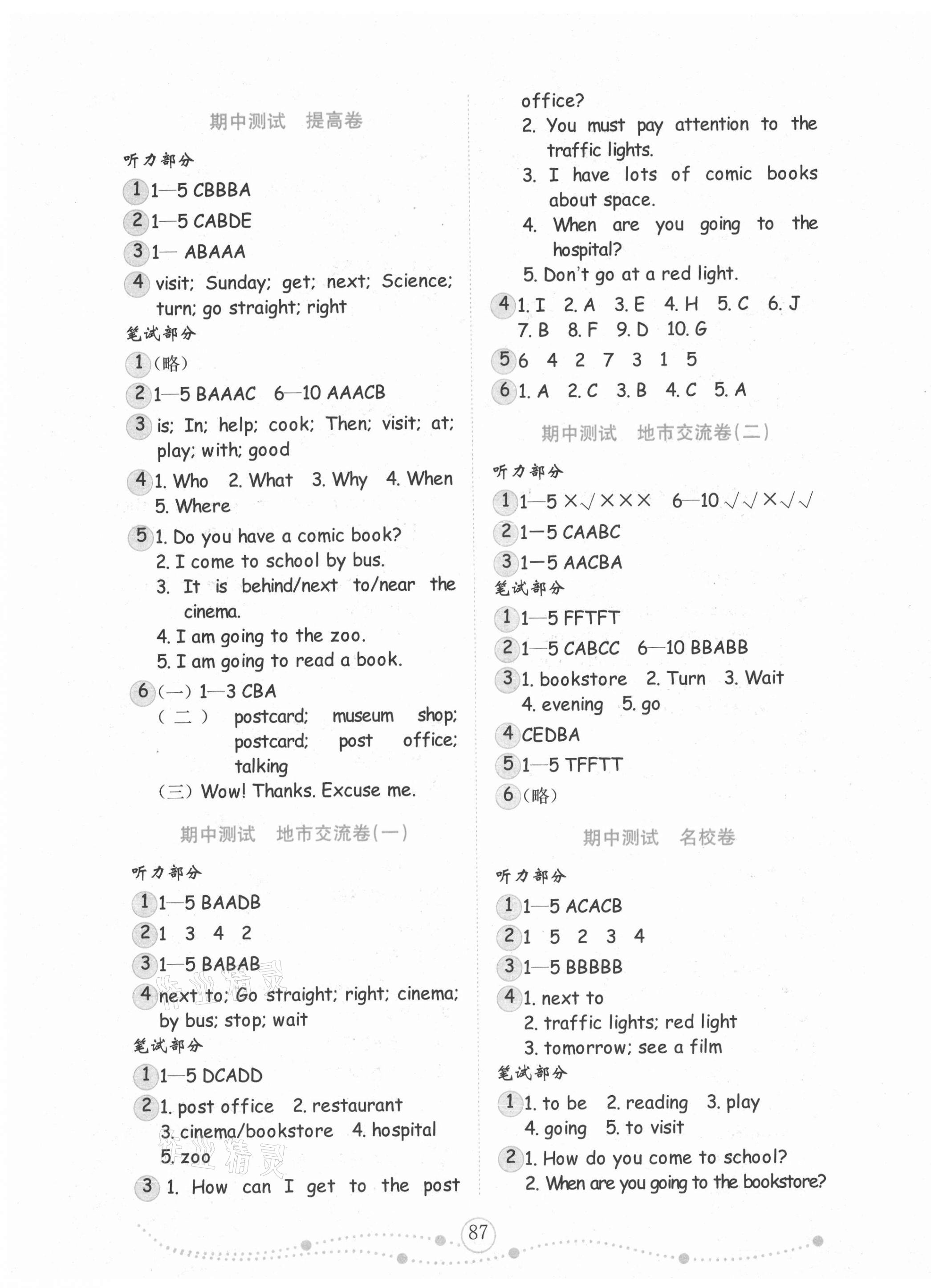 2020年金鑰匙試卷小學(xué)英語(yǔ)六年級(jí)上冊(cè)人教PEP版金版 第2頁(yè)