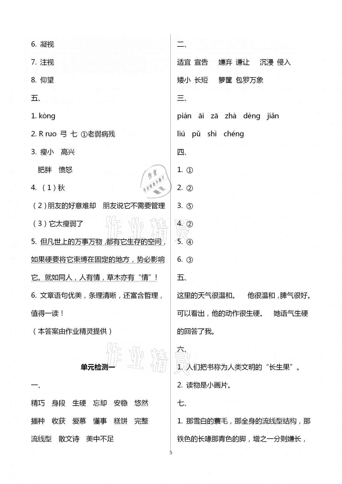 2020年新課堂學(xué)習(xí)與探究五年級(jí)語文上冊(cè)人教版聊城專版 第5頁