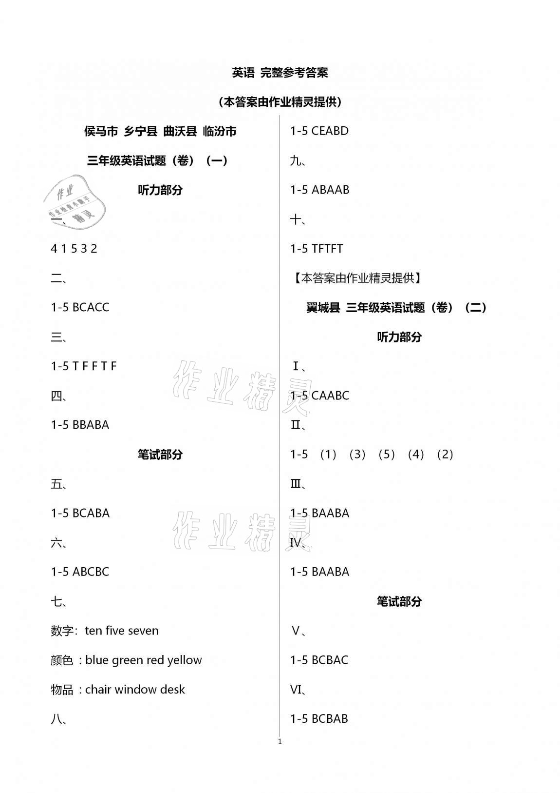 2020年正宗十三縣三年級(jí)英語上冊(cè)外研版 第1頁