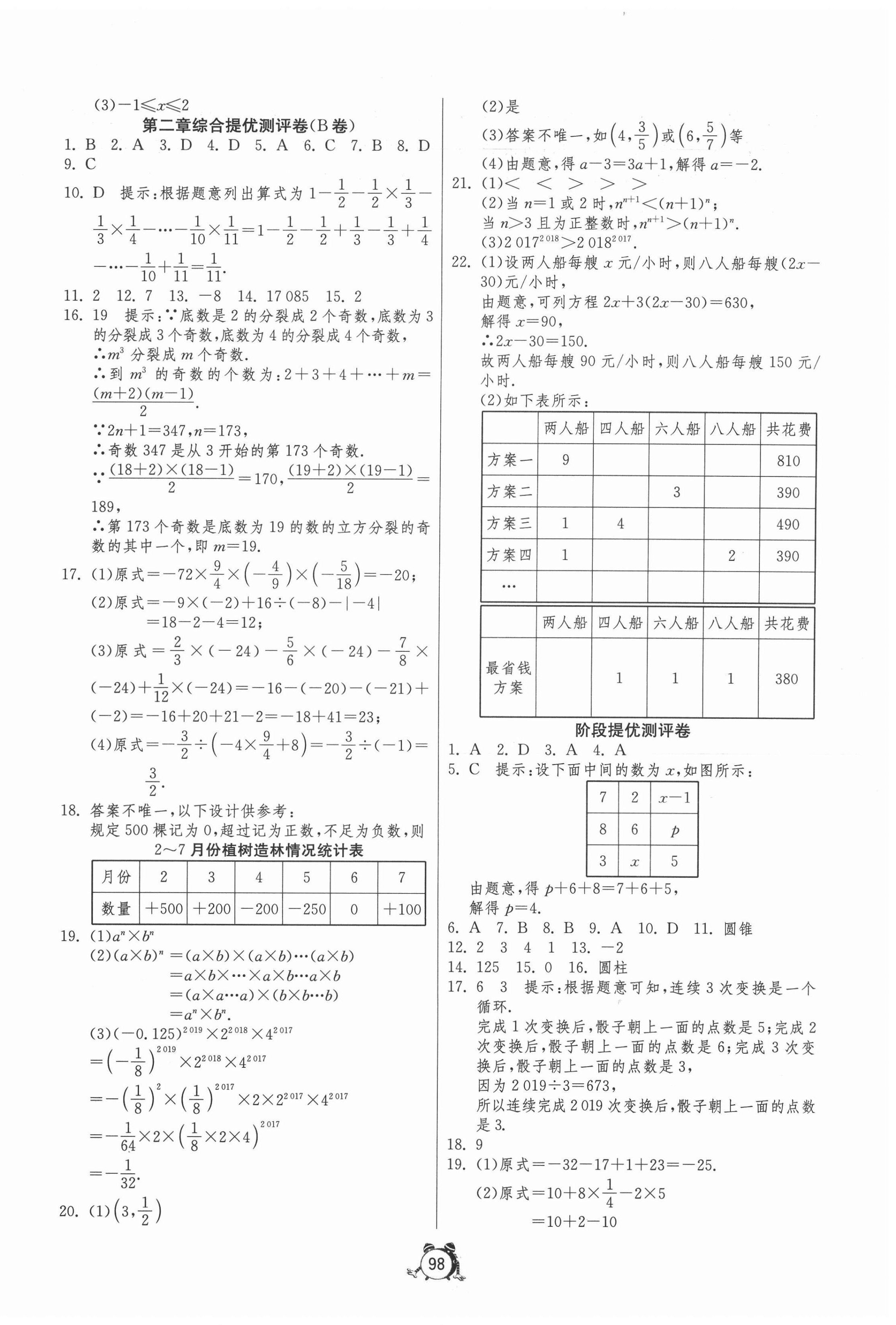 2020年單元雙測全程提優(yōu)測評卷七年級數(shù)學(xué)上冊北師大版 第2頁