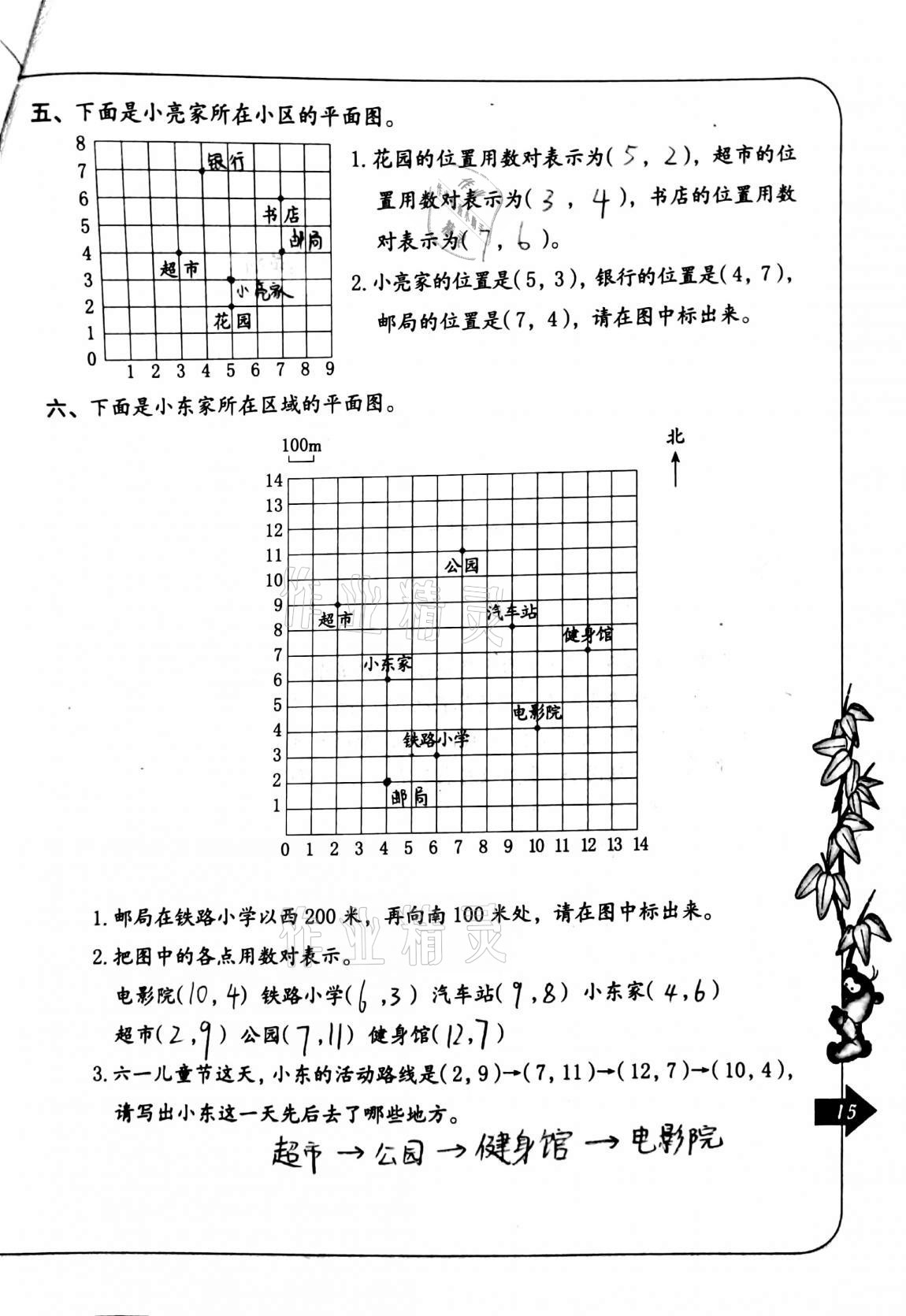 2020年數(shù)學(xué)單元自測五年級(jí)上冊人教版 參考答案第15頁