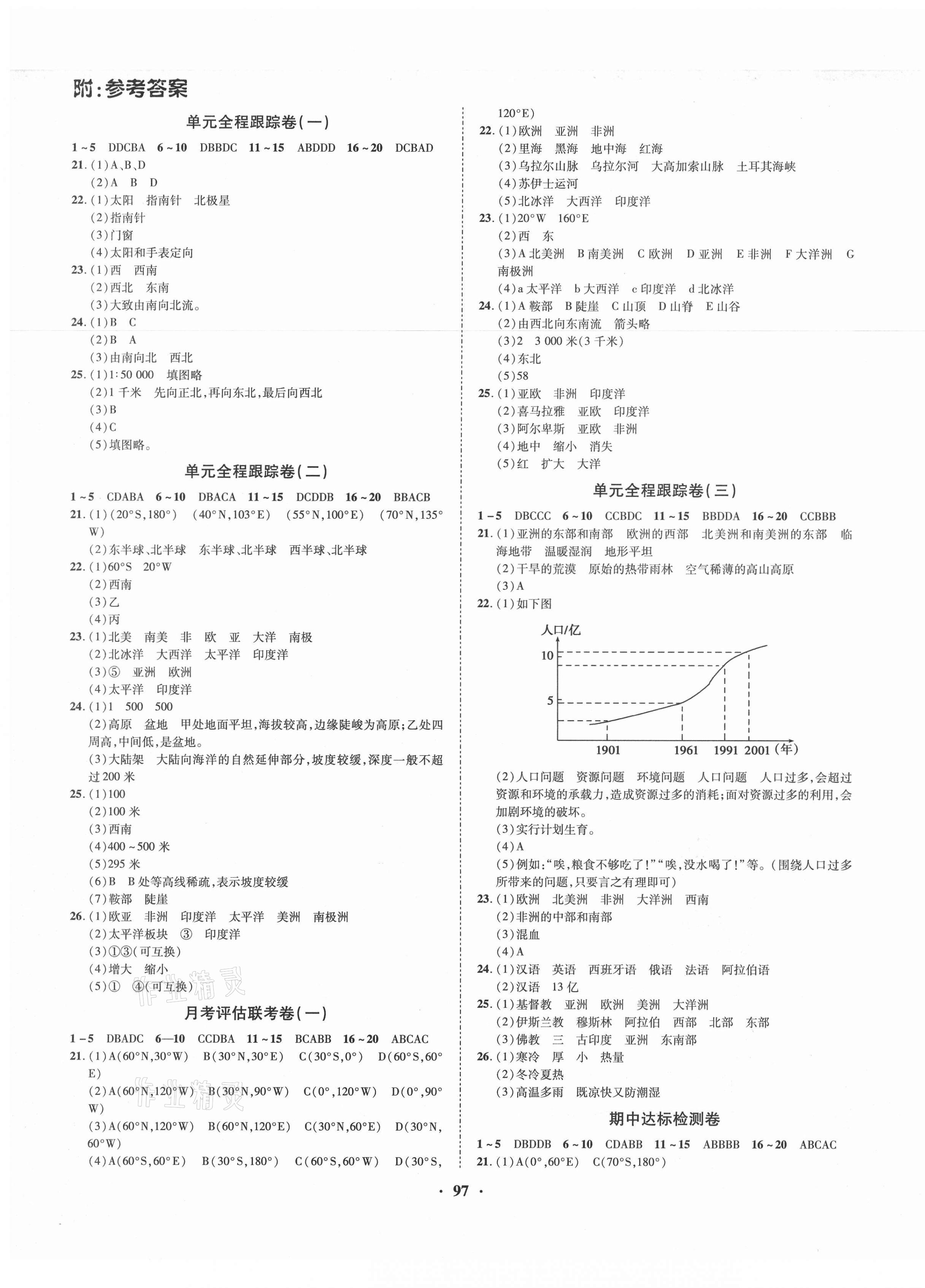 2020年金榜名題單元加期末卷七年級地理上冊人教版 第1頁