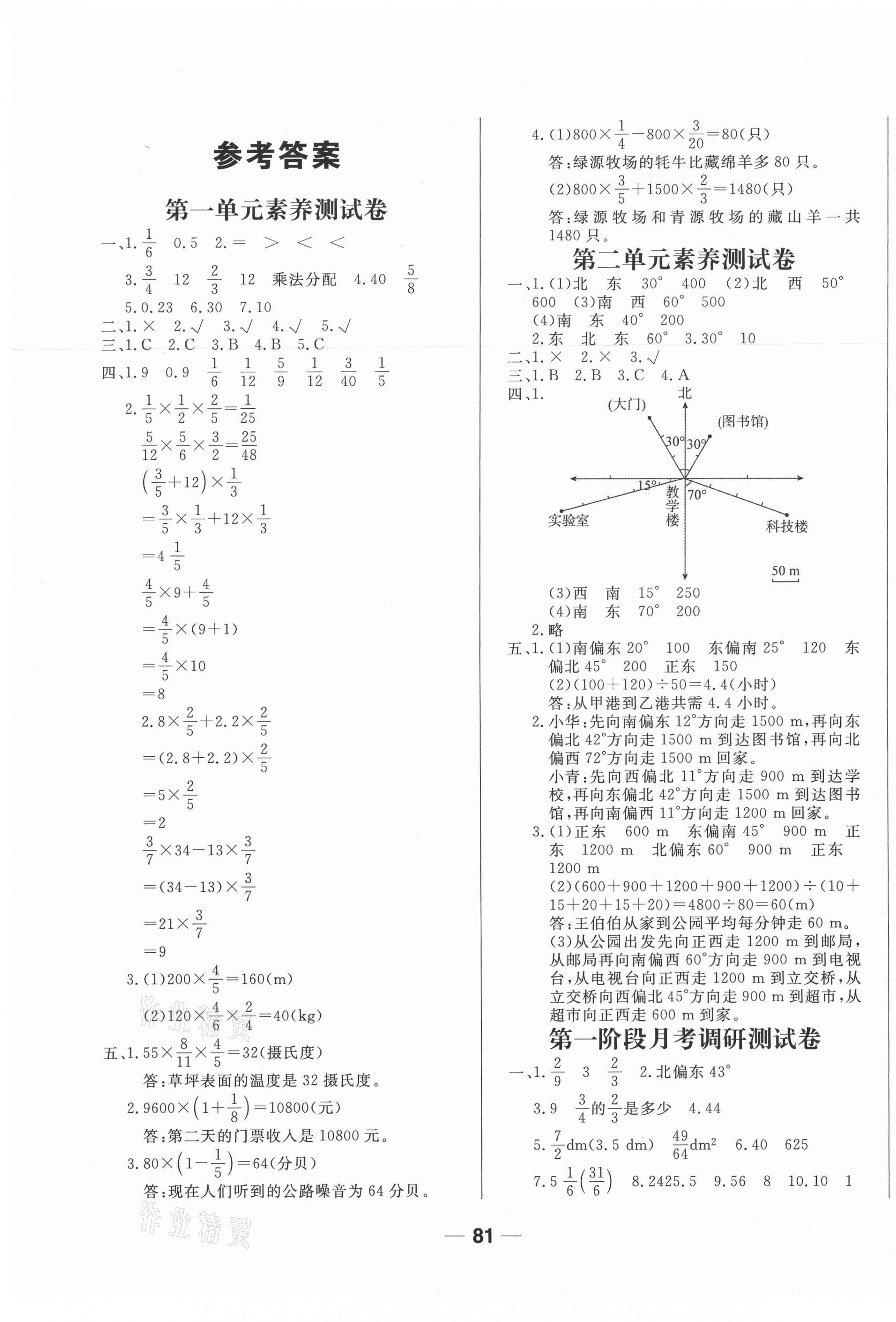2020年易试卷六年级数学上册人教版 第1页