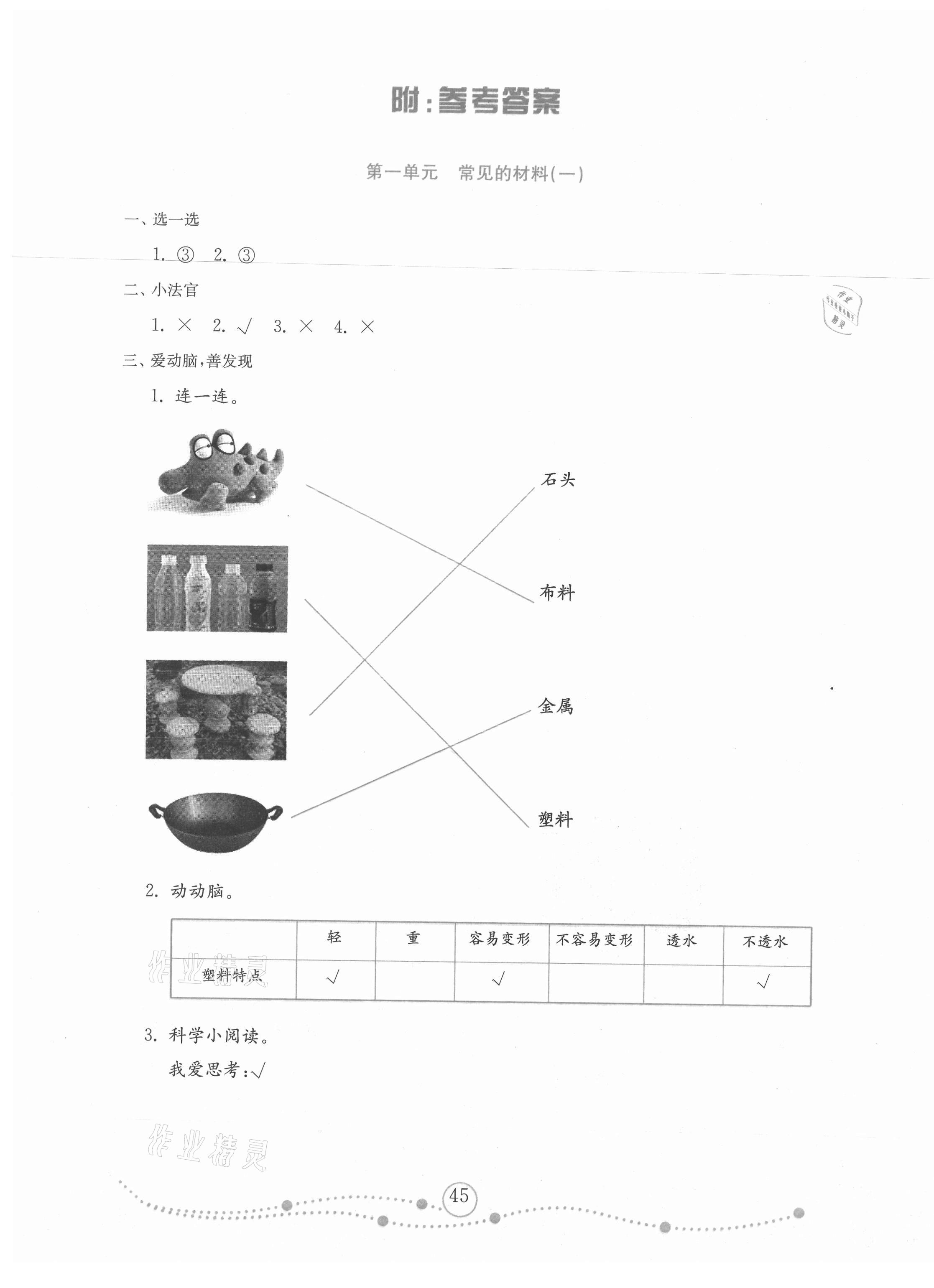 2020年小学科学试卷金钥匙二年级上册青岛版金版 第1页