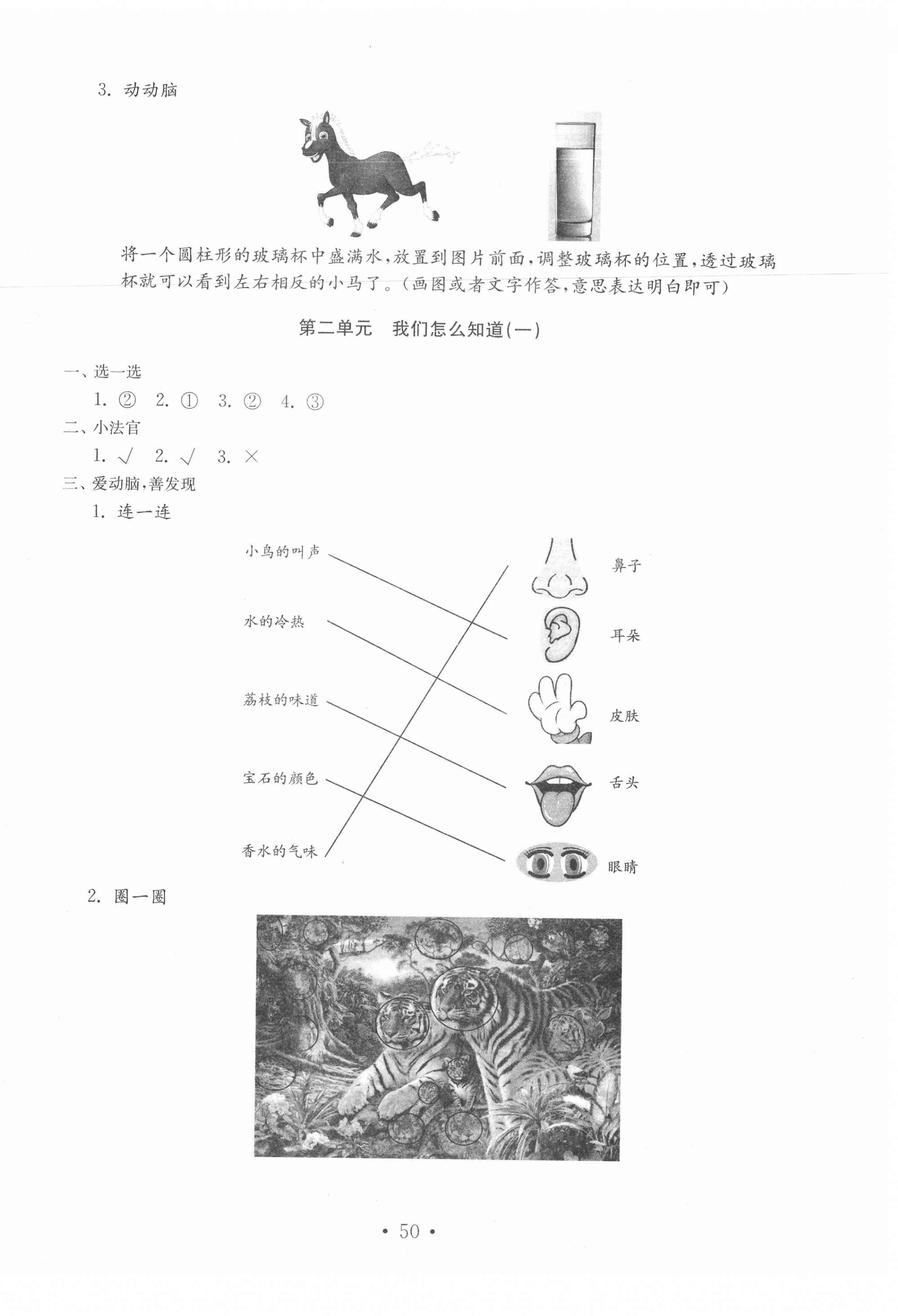 2020年小學(xué)科學(xué)試卷金鑰匙一年級(jí)上冊(cè)青島版 第2頁(yè)