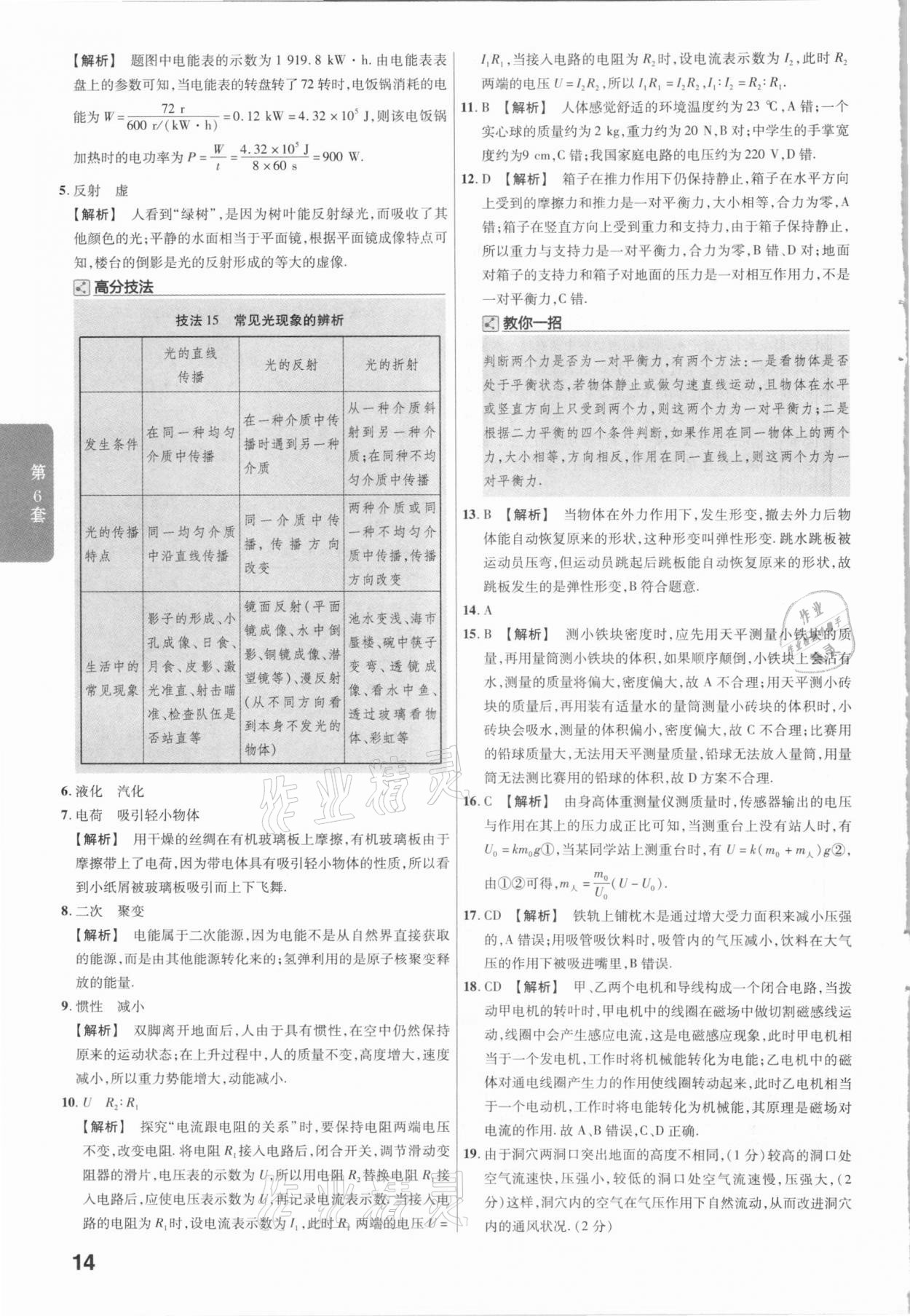 2021金考卷江西中考45套匯編物理 第14頁