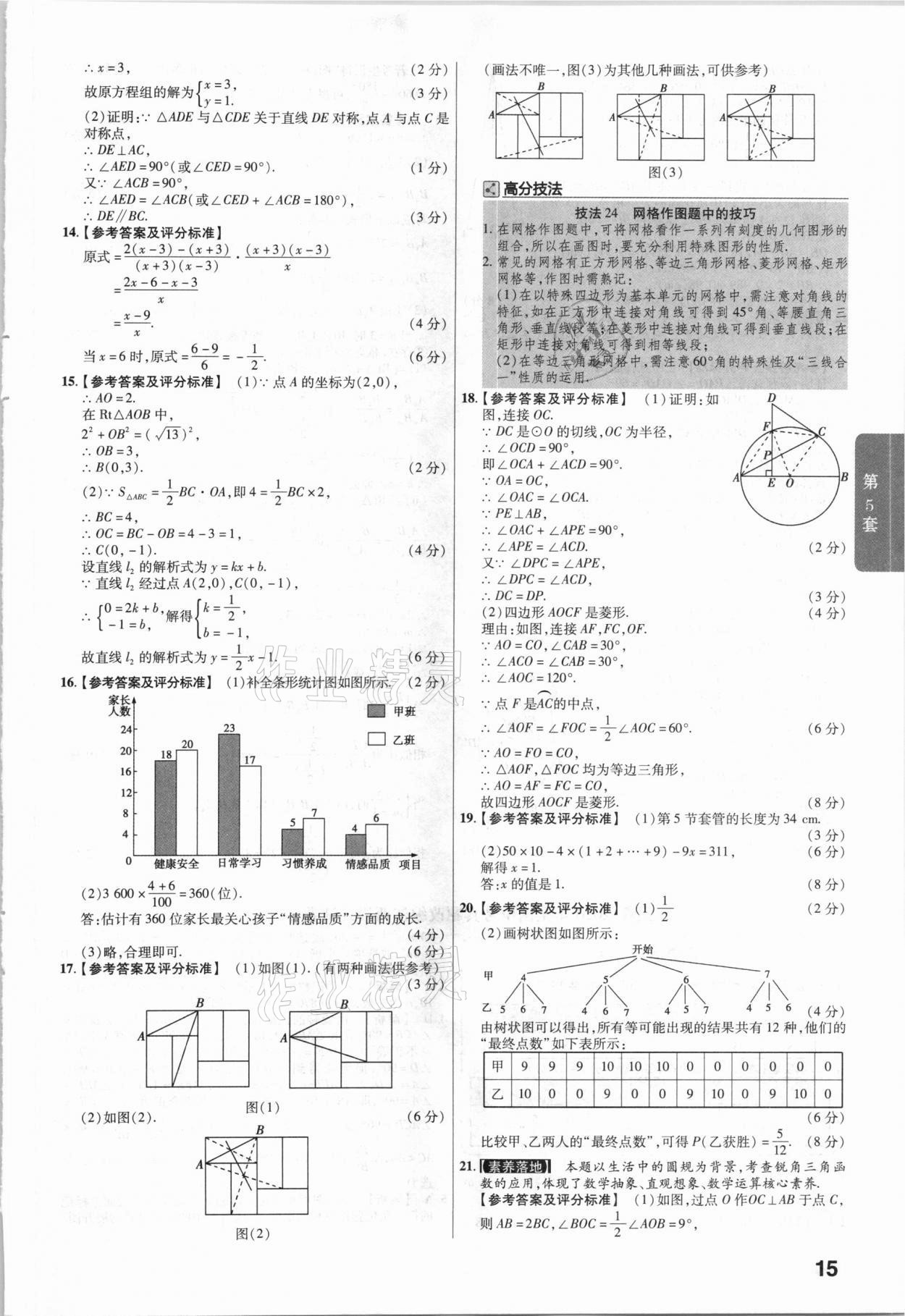 2021年金考卷江西中考45套匯編數(shù)學(xué) 第15頁