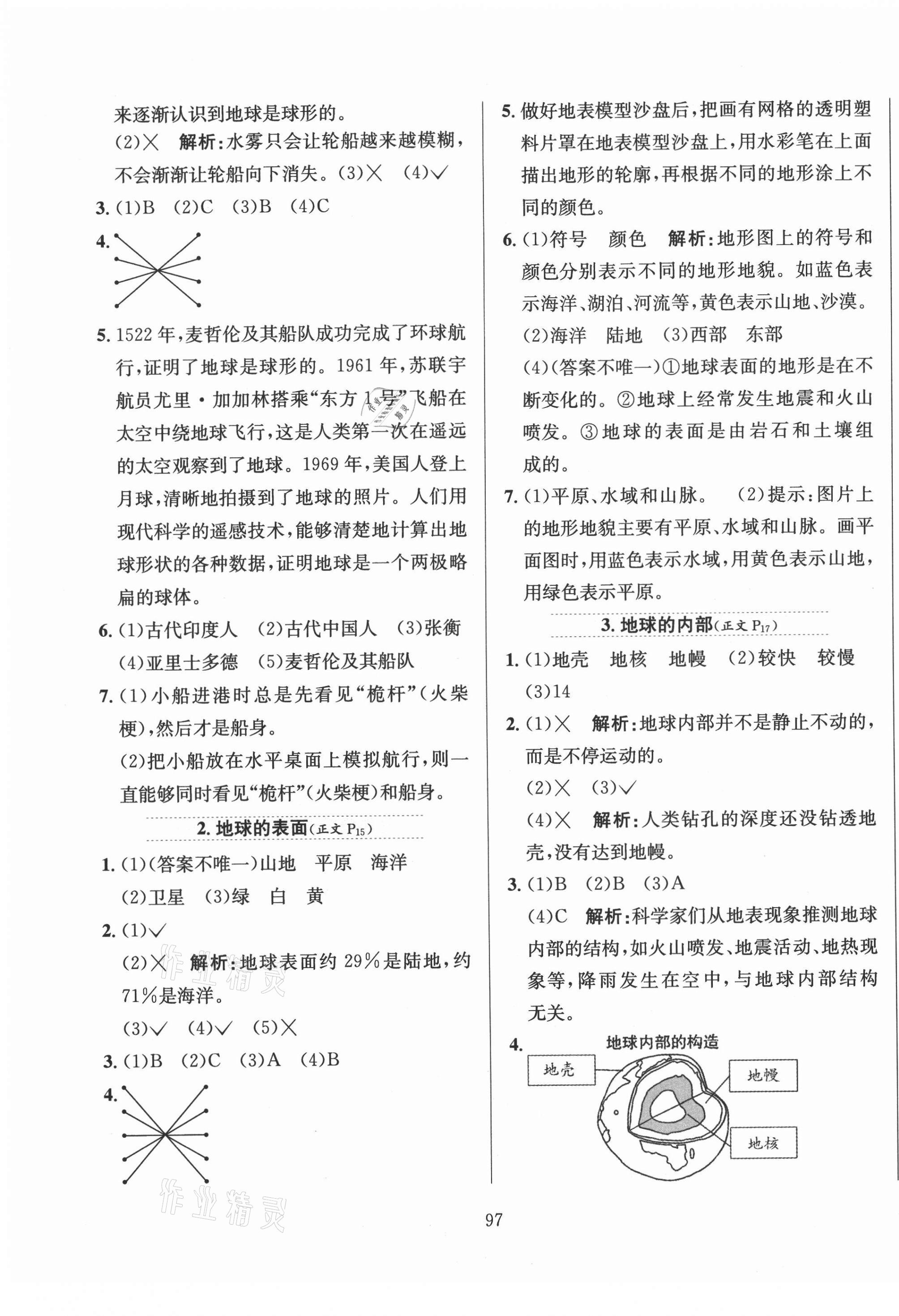 2020年小學教材全練六年級科學上冊江蘇版 第5頁