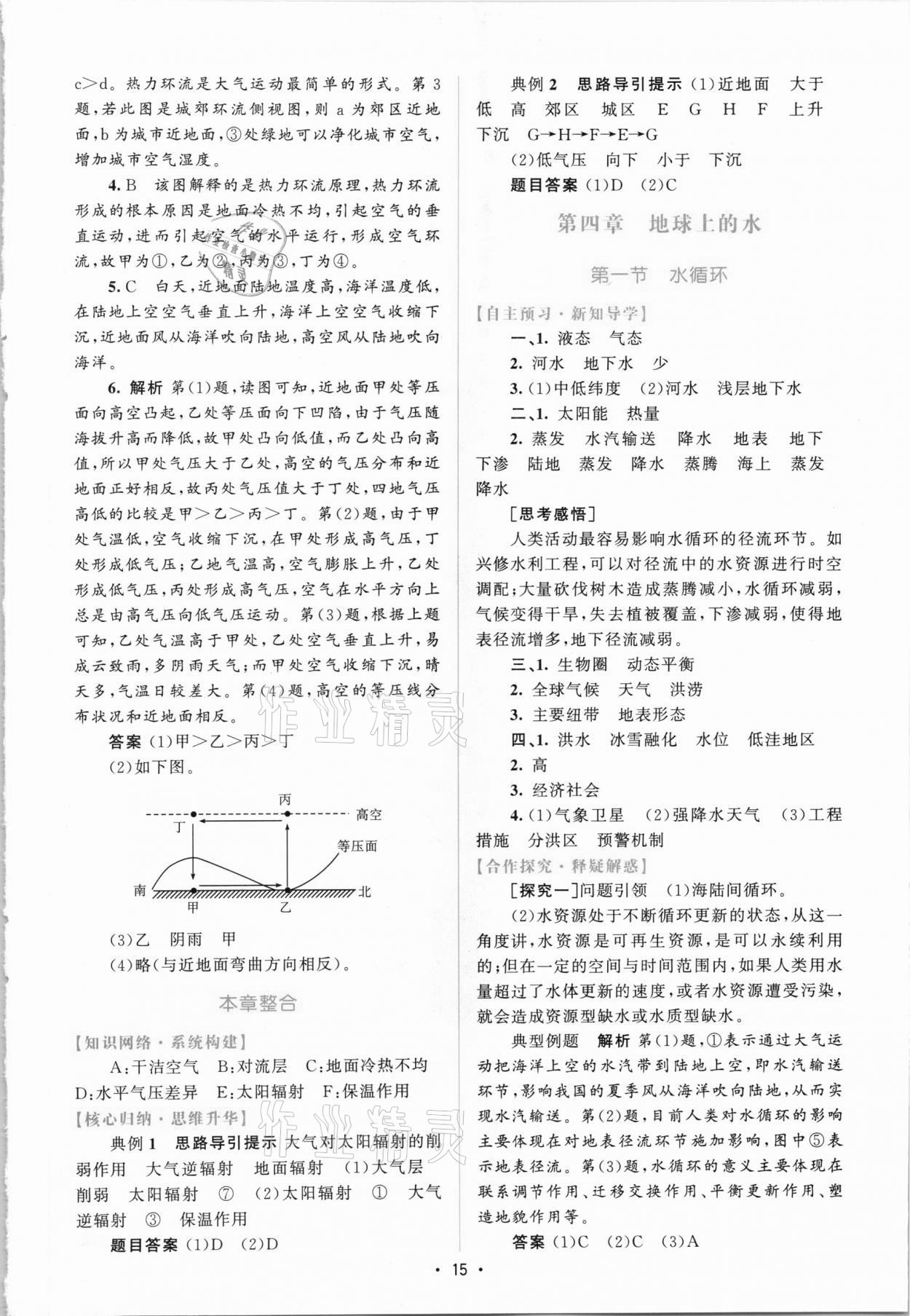 2020年高中同步测控优化设计地理必修第一册湘教版 参考答案第14页