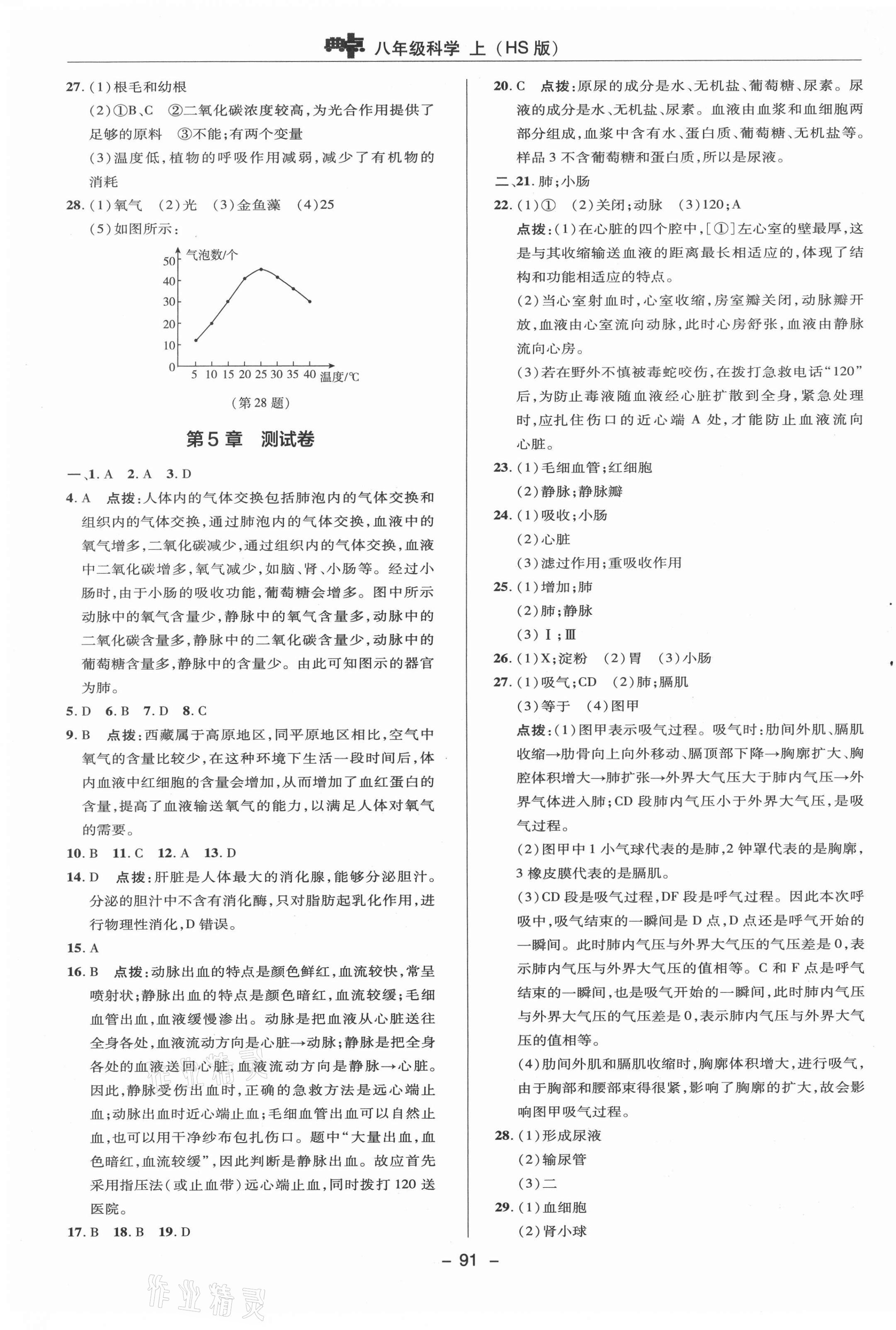 2020年綜合應用創(chuàng)新題典中點八年級科學上冊華師大版 參考答案第5頁