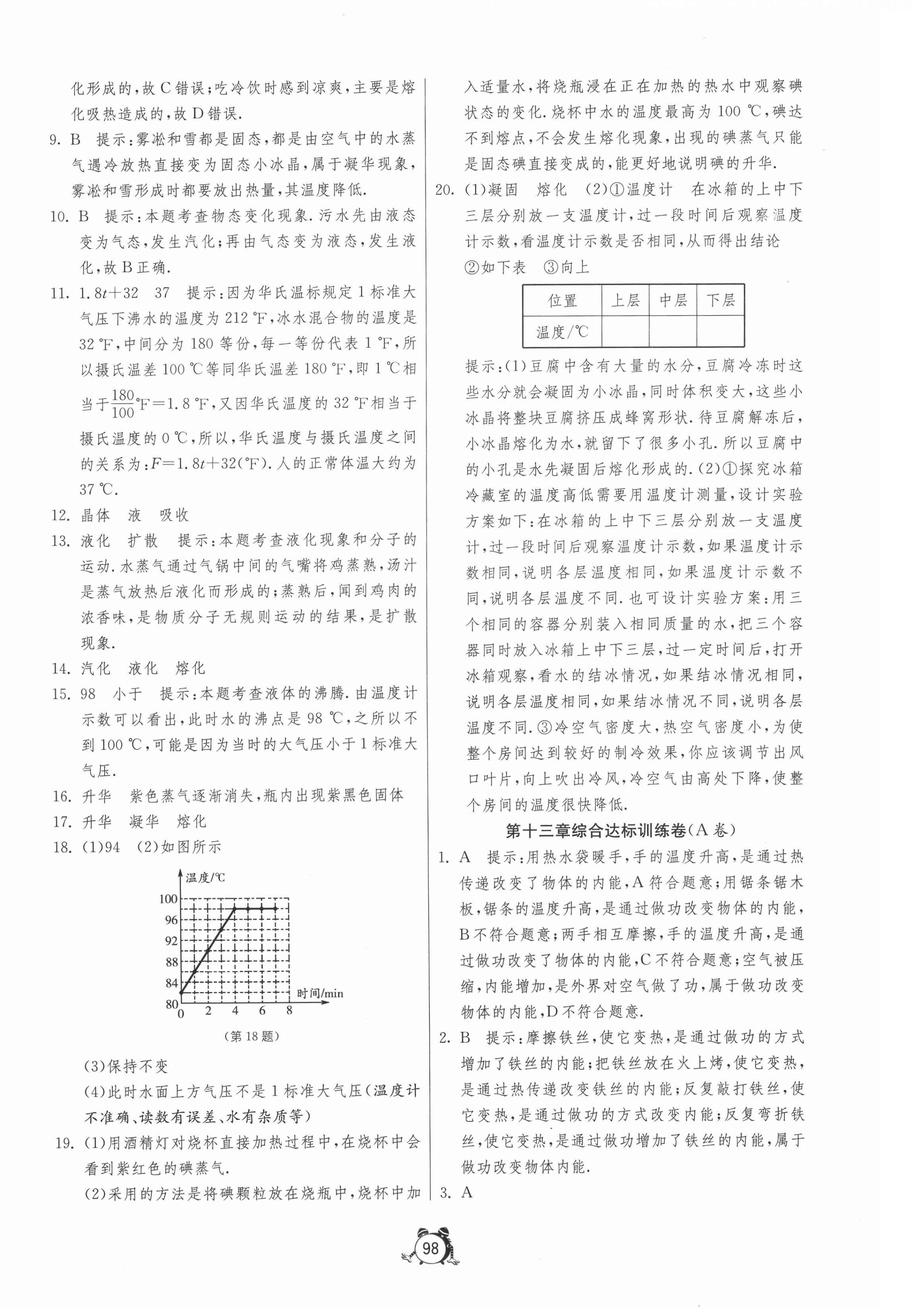 2020年单元双测全程提优测评卷九年级物理上册沪科版 第2页