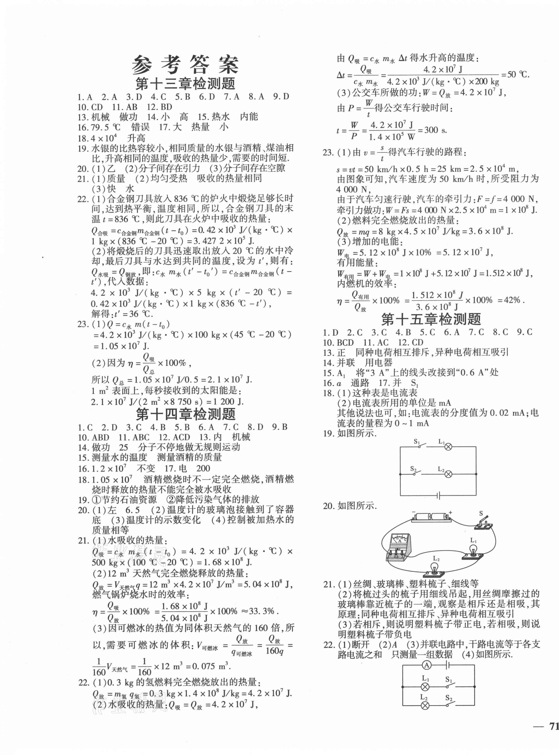 2020年黃岡360度定制密卷九年級物理全一冊人教版 第1頁