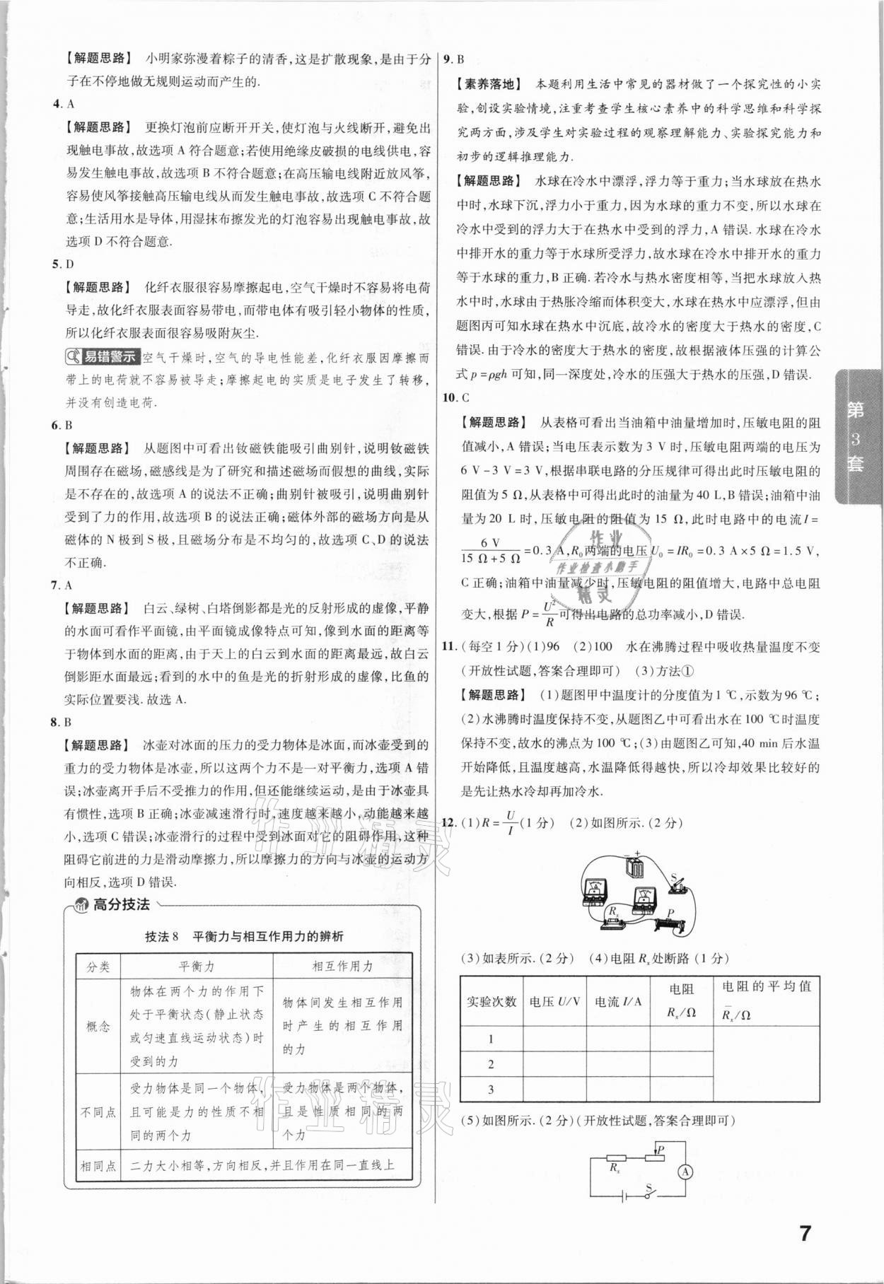 2021年金考卷山西中考45套匯編物理 第7頁