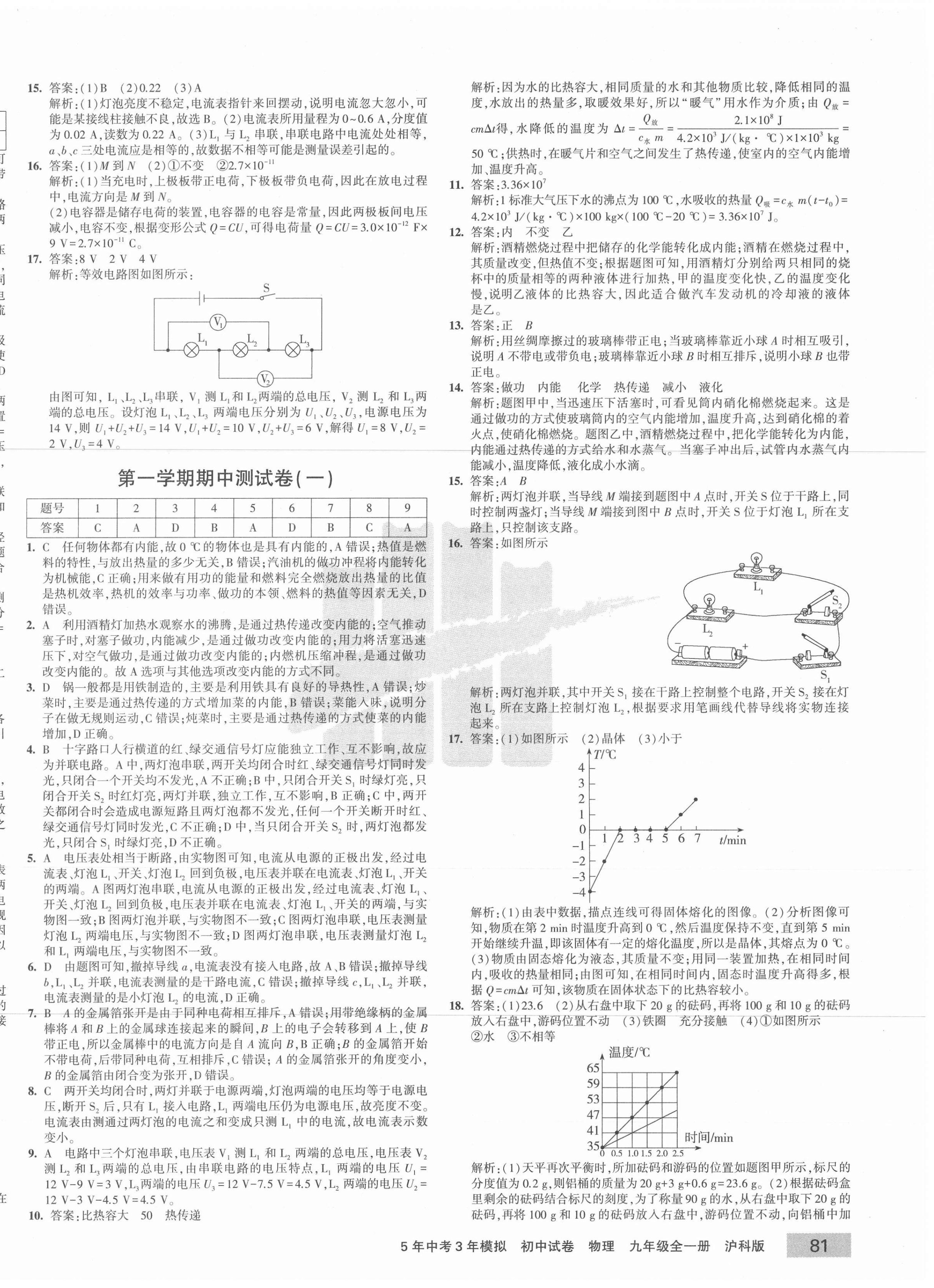 2020年5年中考3年模拟初中试卷九年级物理全一册沪科版 第6页