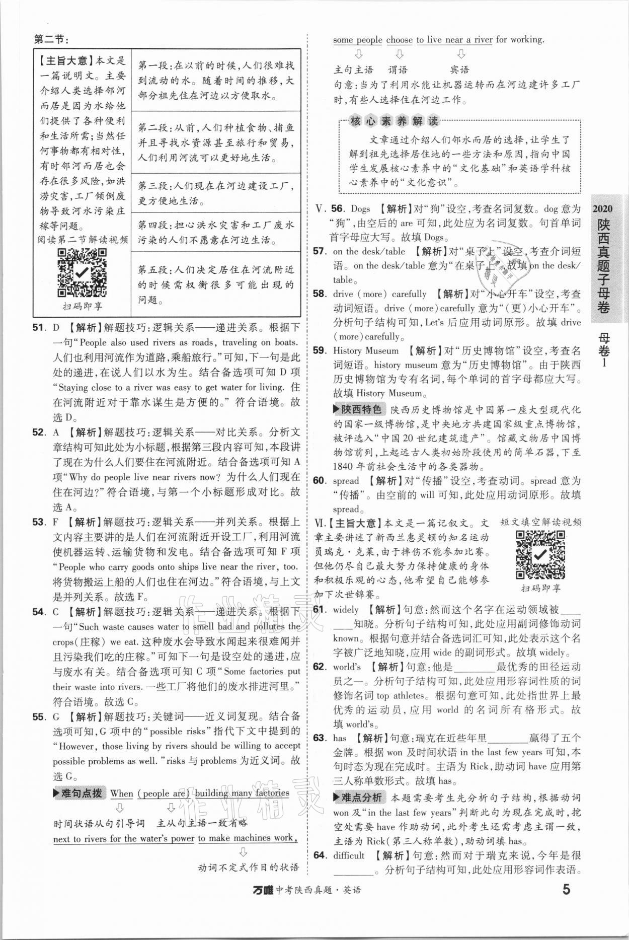 2021年萬唯中考陜西真題英語 第5頁