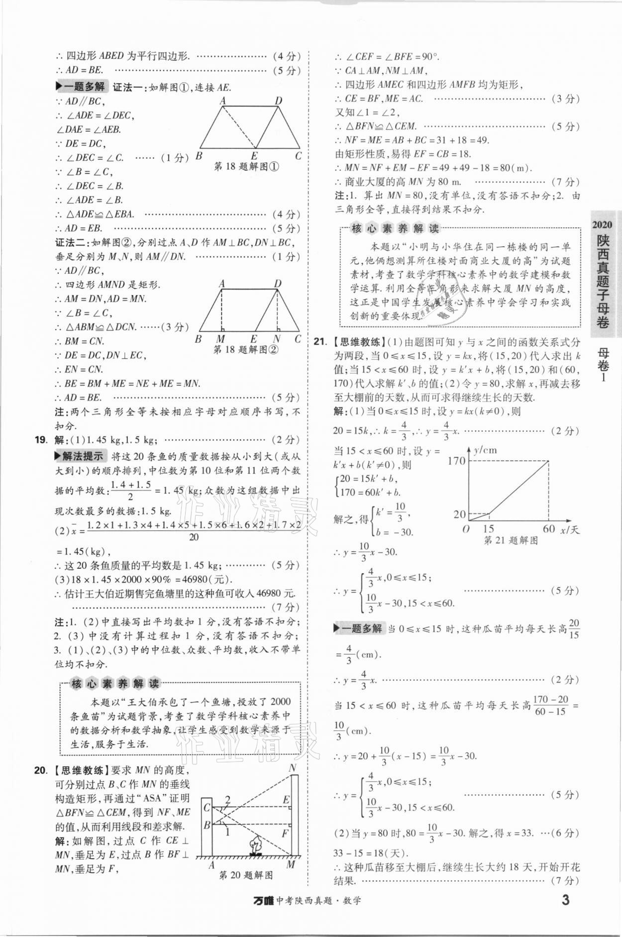 2021年萬(wàn)唯中考陜西真題數(shù)學(xué) 第3頁(yè)