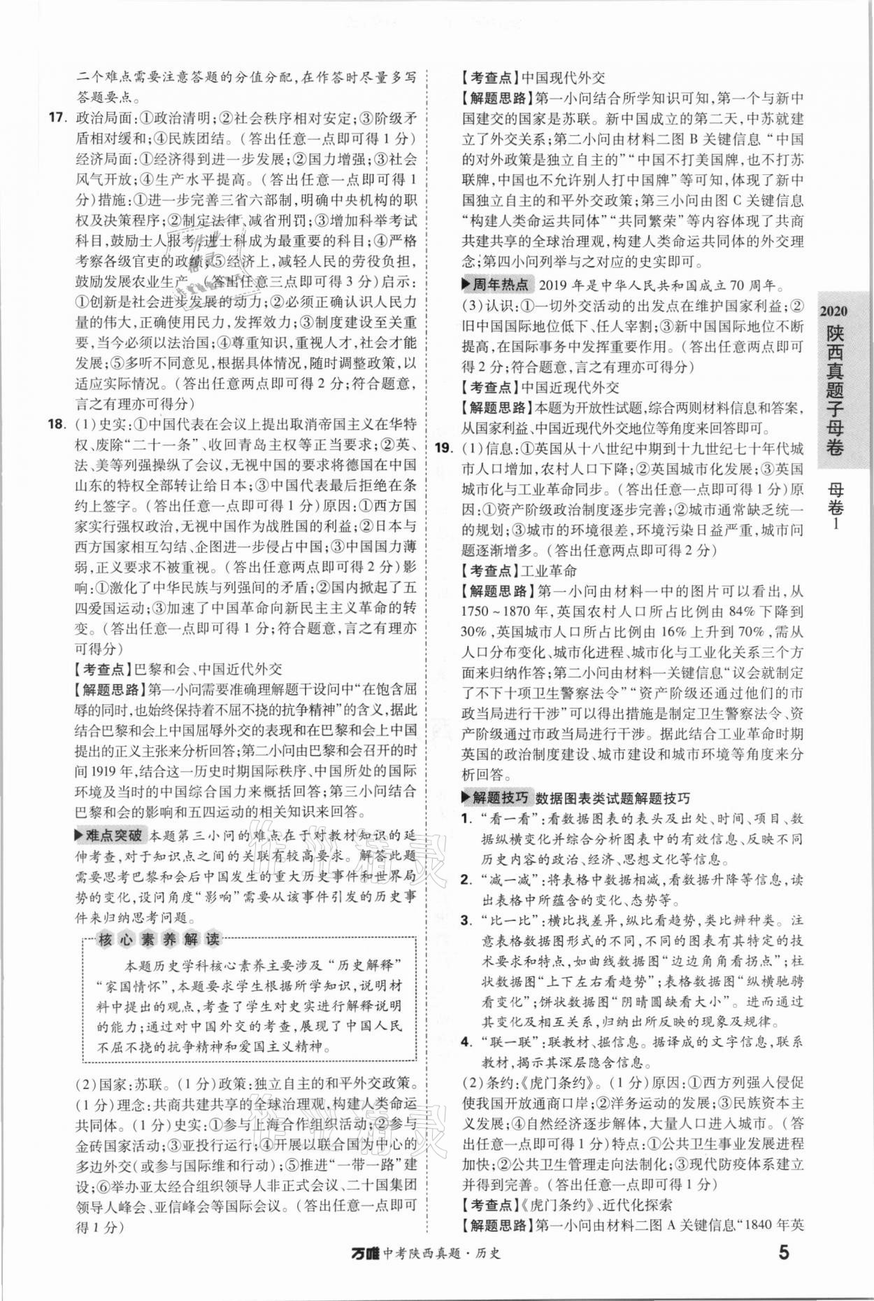 2021年萬唯中考陜西真題歷史 第5頁