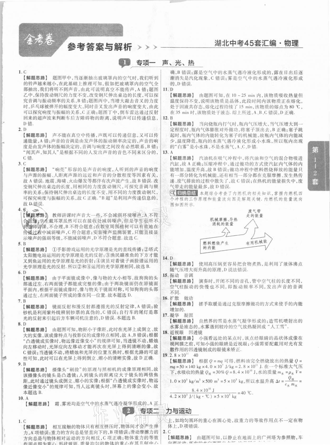 2021年金考卷湖北中考45套匯編物理 第1頁(yè)