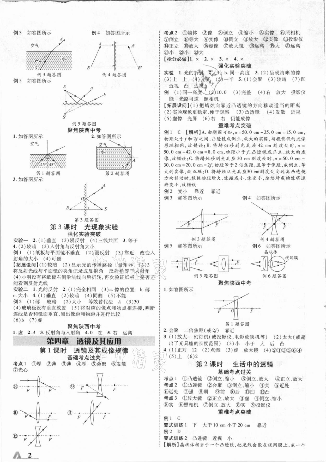 2021年卓文書業(yè)加速度物理陜西 參考答案第2頁