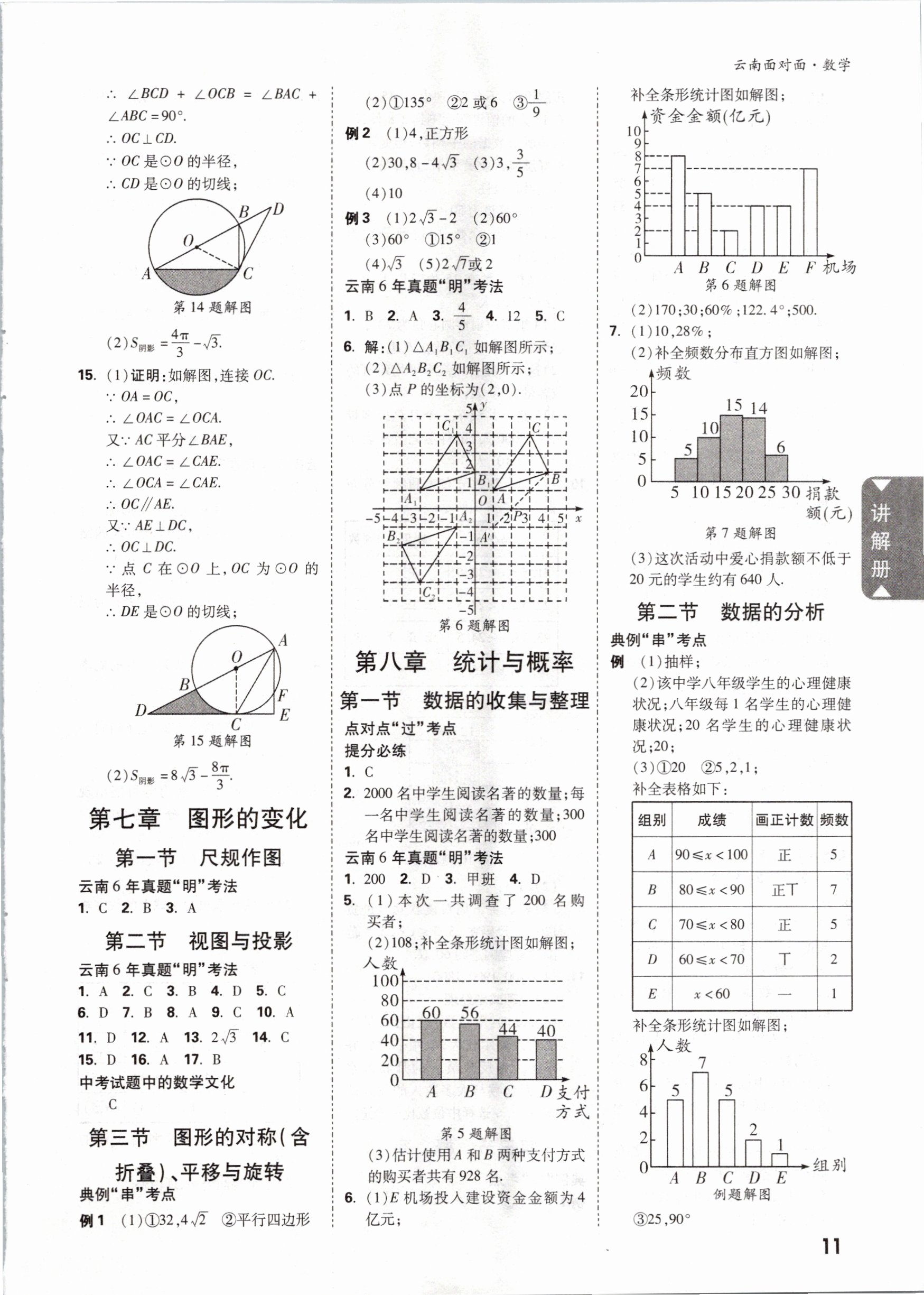 2021年云南中考面對面數(shù)學(xué) 參考答案第10頁