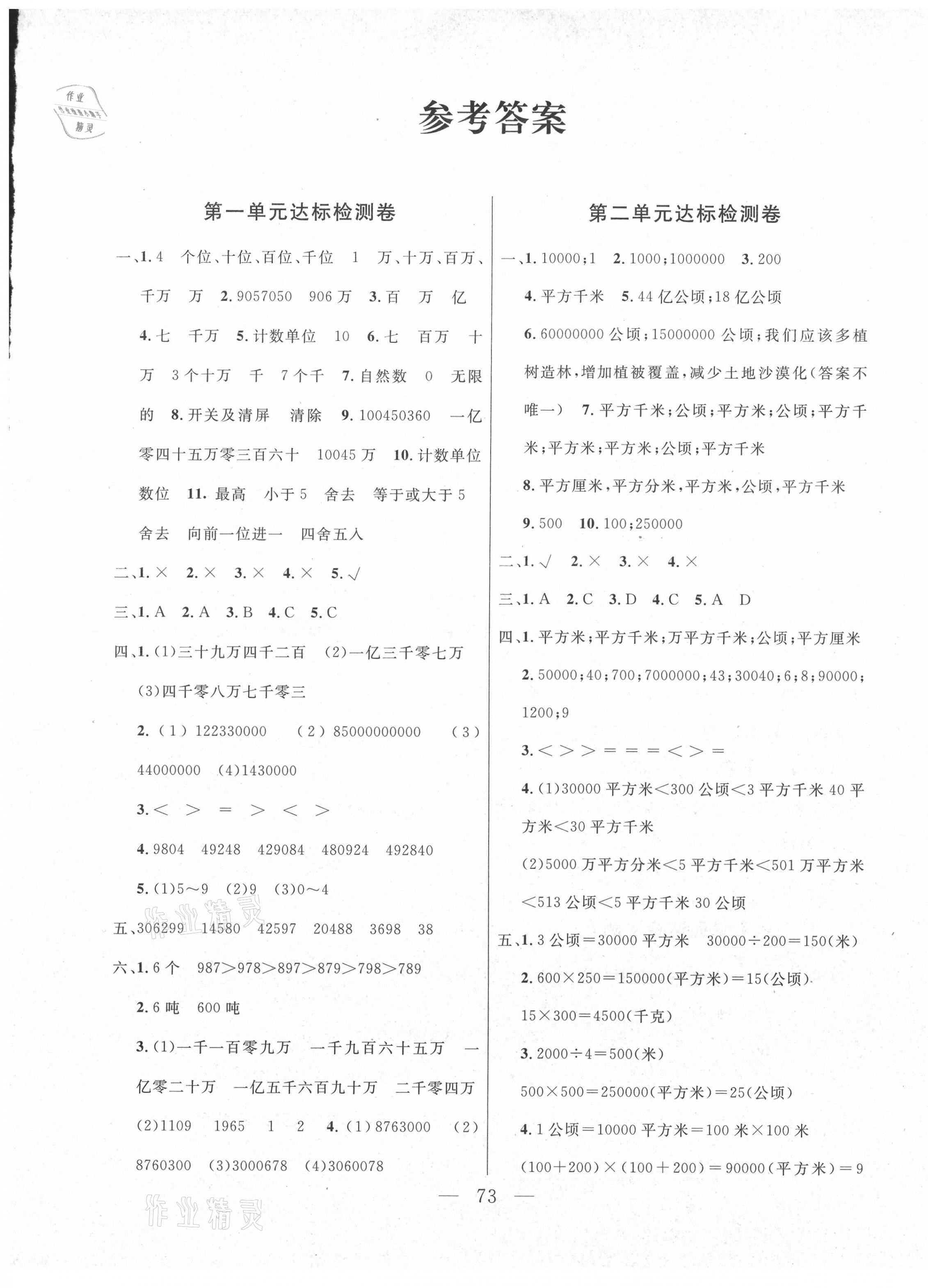 2020年齐鑫传媒好成绩1加1学习导航四年级数学上册人教版 第1页