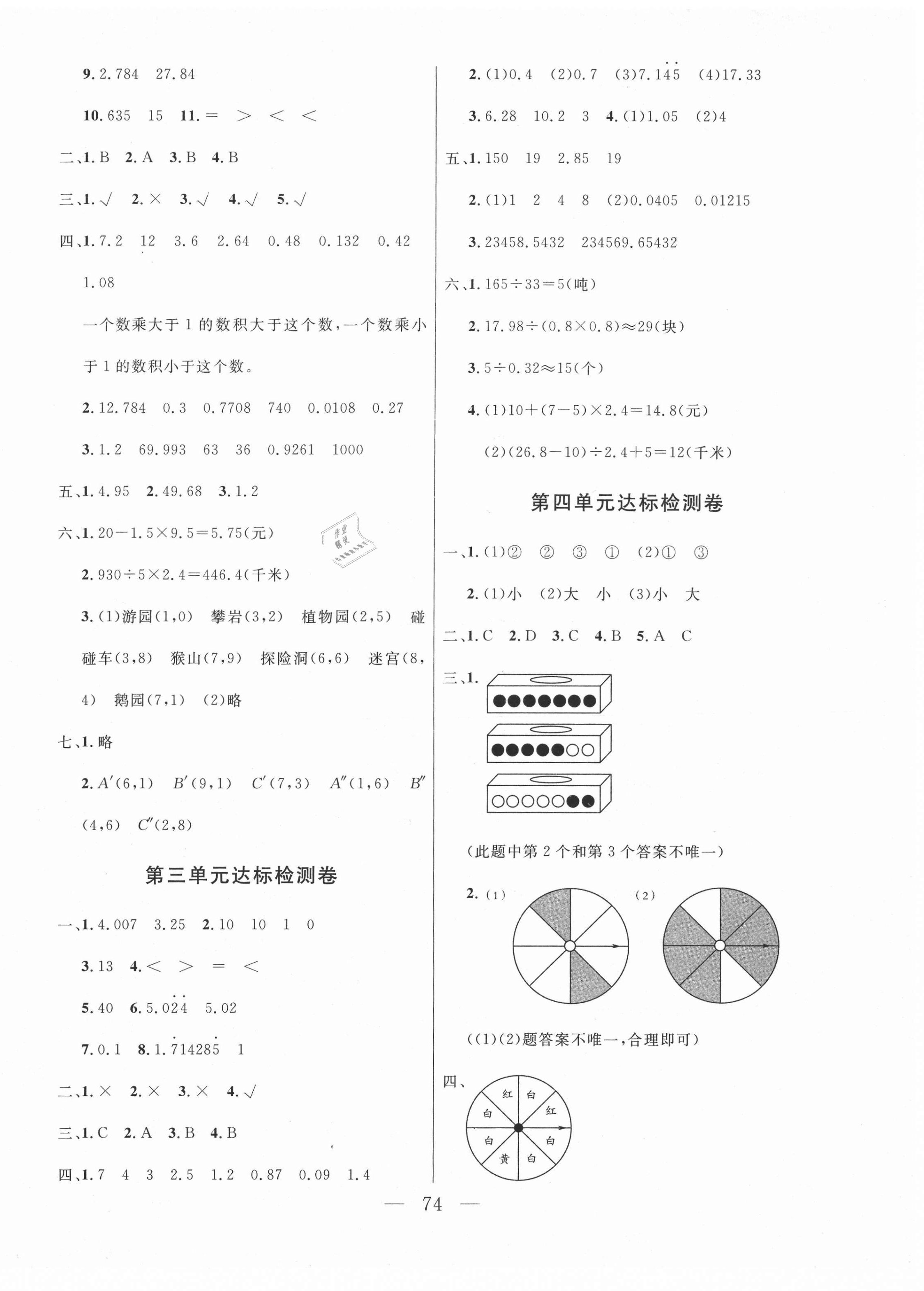 2020年齊鑫傳媒好成績(jī)1加1學(xué)習(xí)導(dǎo)航五年級(jí)數(shù)學(xué)上冊(cè)人教版 第2頁(yè)