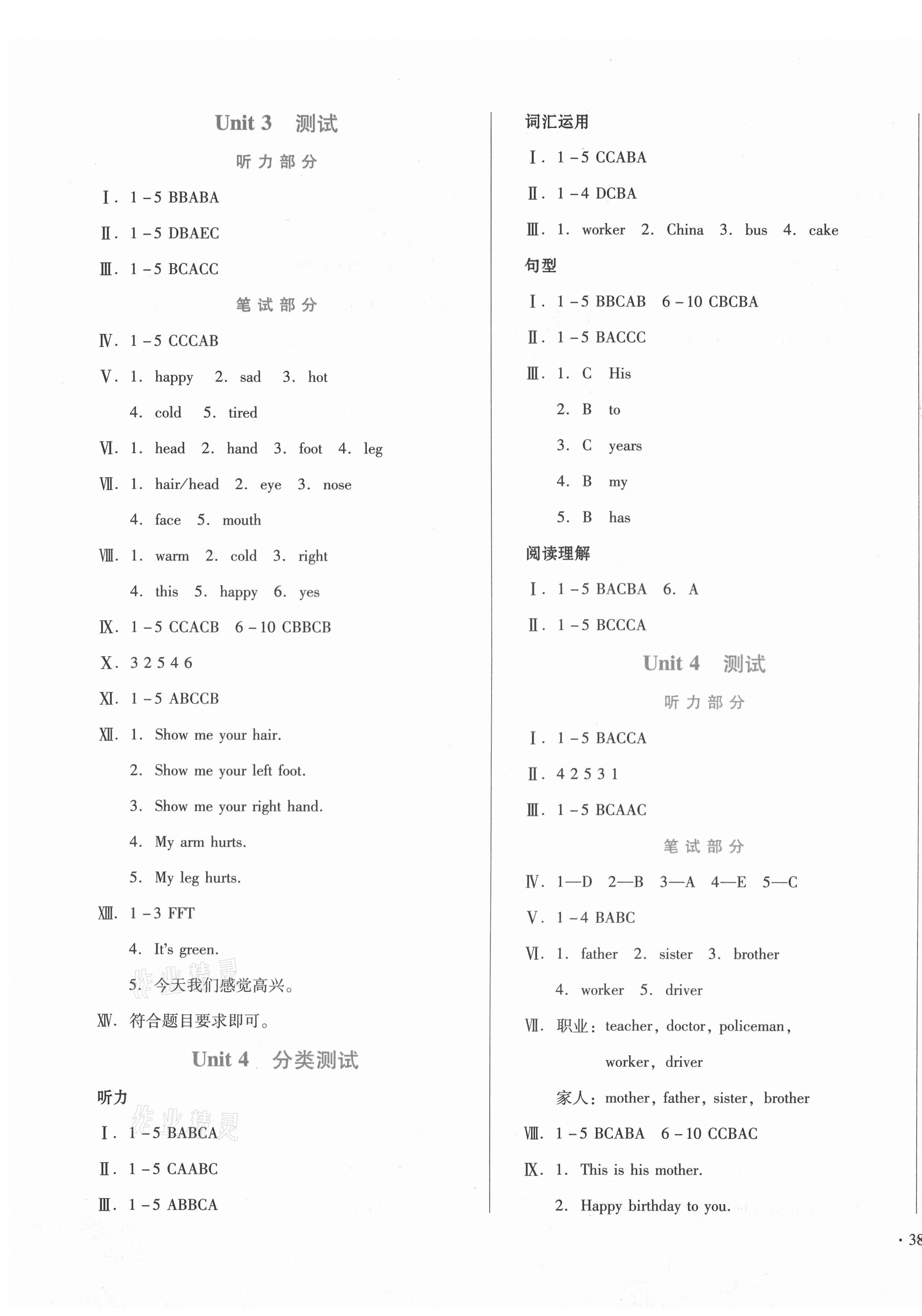 2020年中育1號(hào)金卷分類測(cè)試卷三年級(jí)英語(yǔ)上冊(cè)冀教版三起 第3頁(yè)