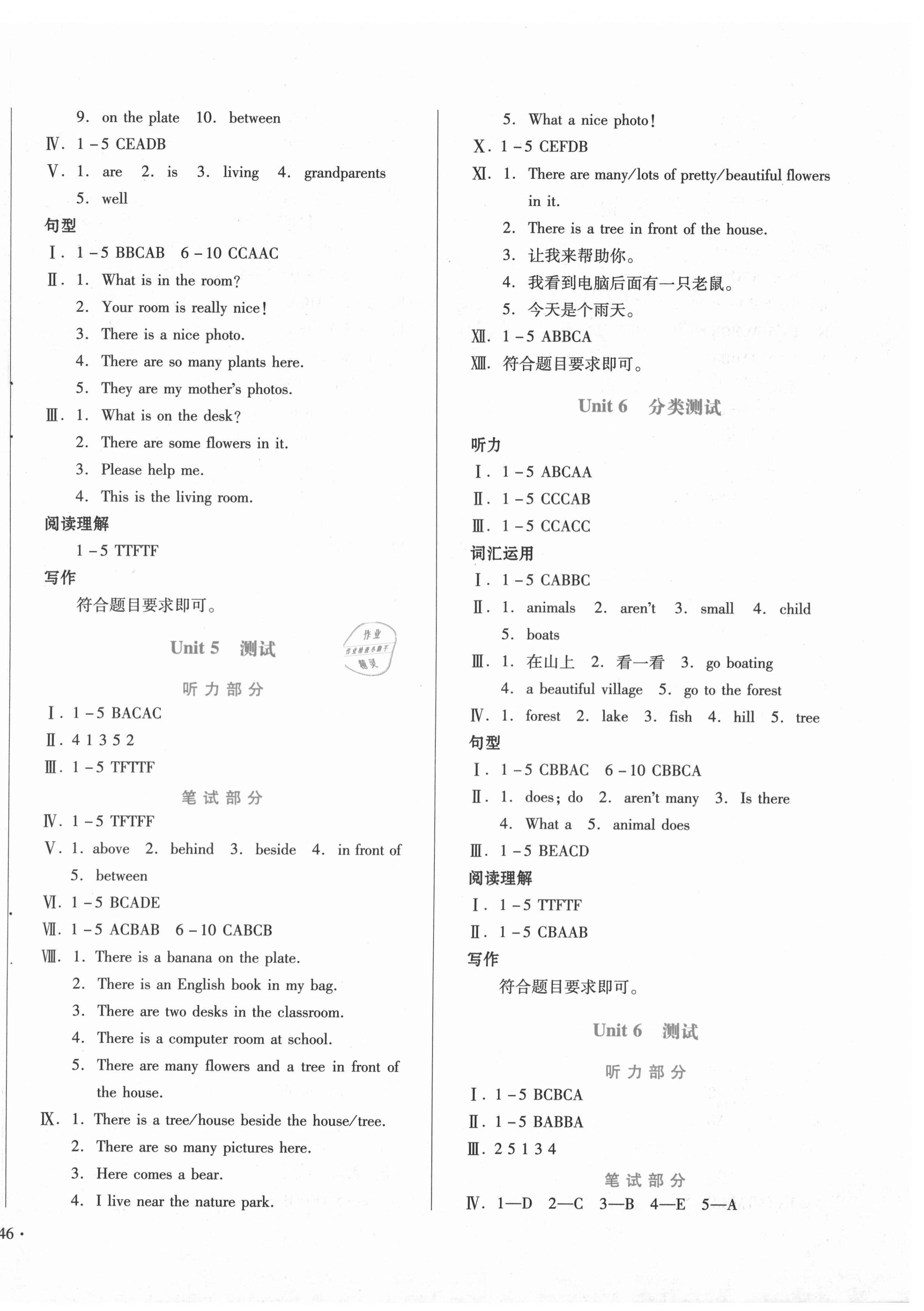 2020年中育1號(hào)金卷分類測(cè)試卷五年級(jí)英語(yǔ)上冊(cè)人教PEP版 第4頁(yè)