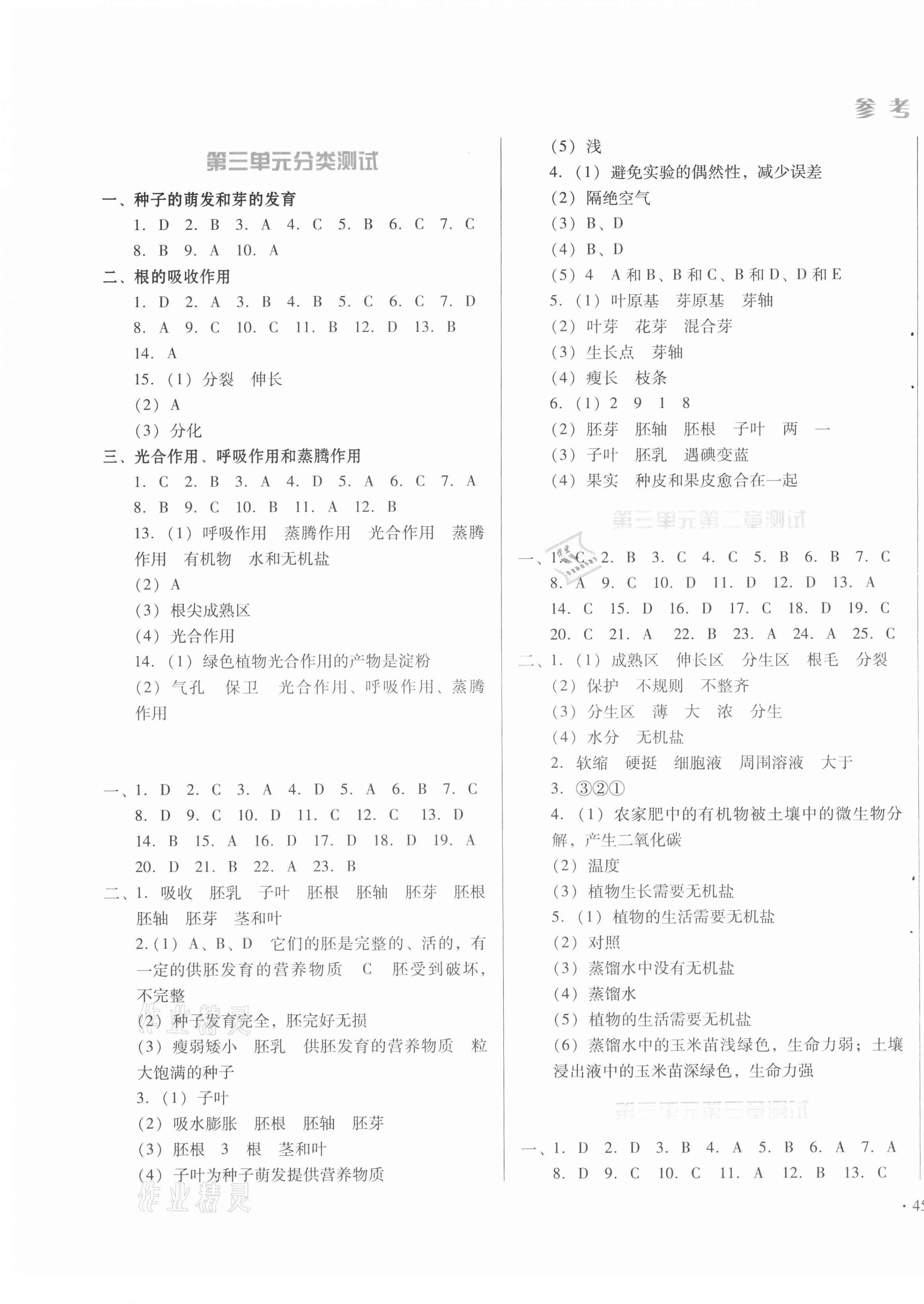 2020年中育1號金卷分類測試卷八年級生物學上冊冀少版 第1頁