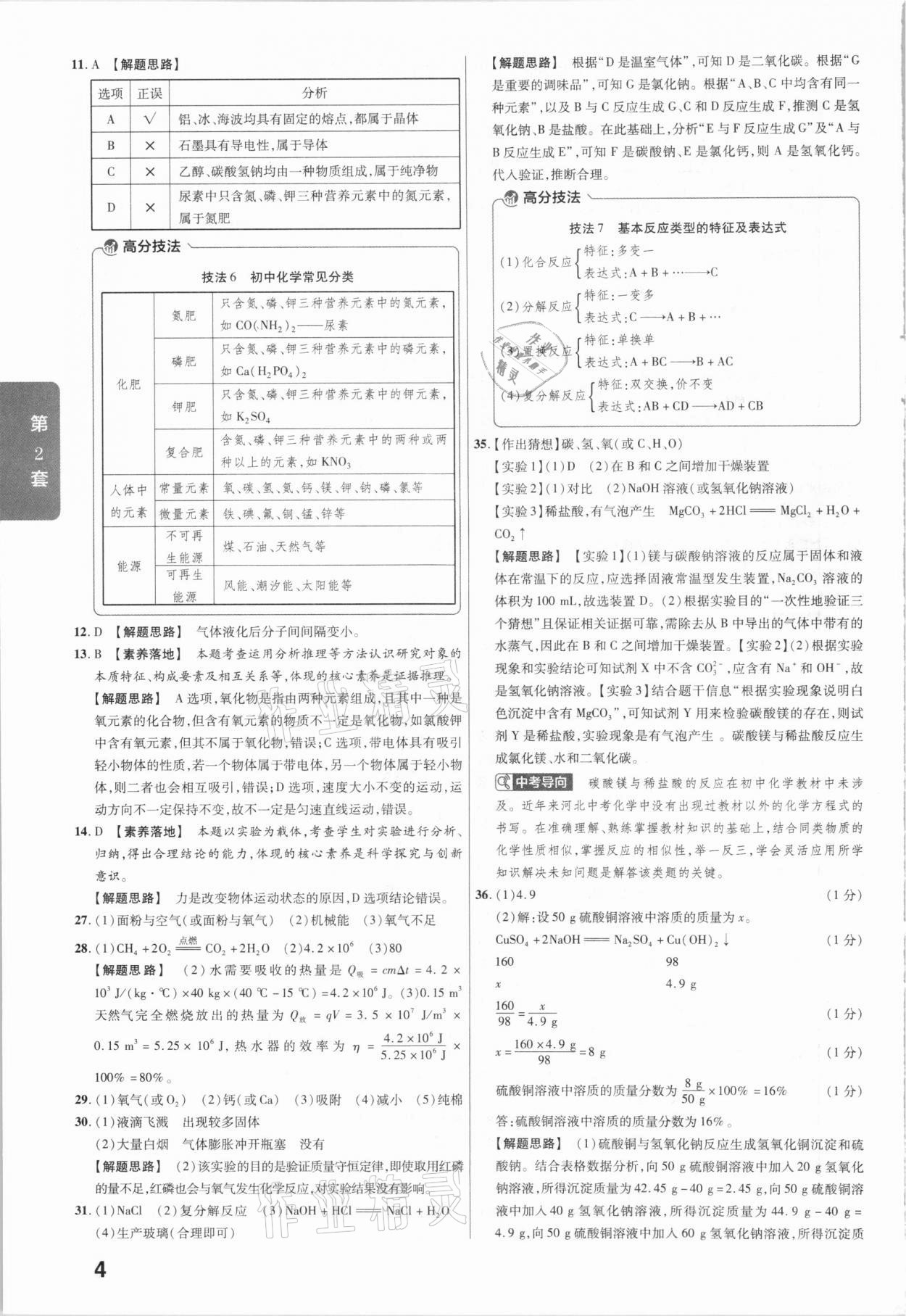 2021年金考卷河北中考45套匯編化學(xué) 第4頁