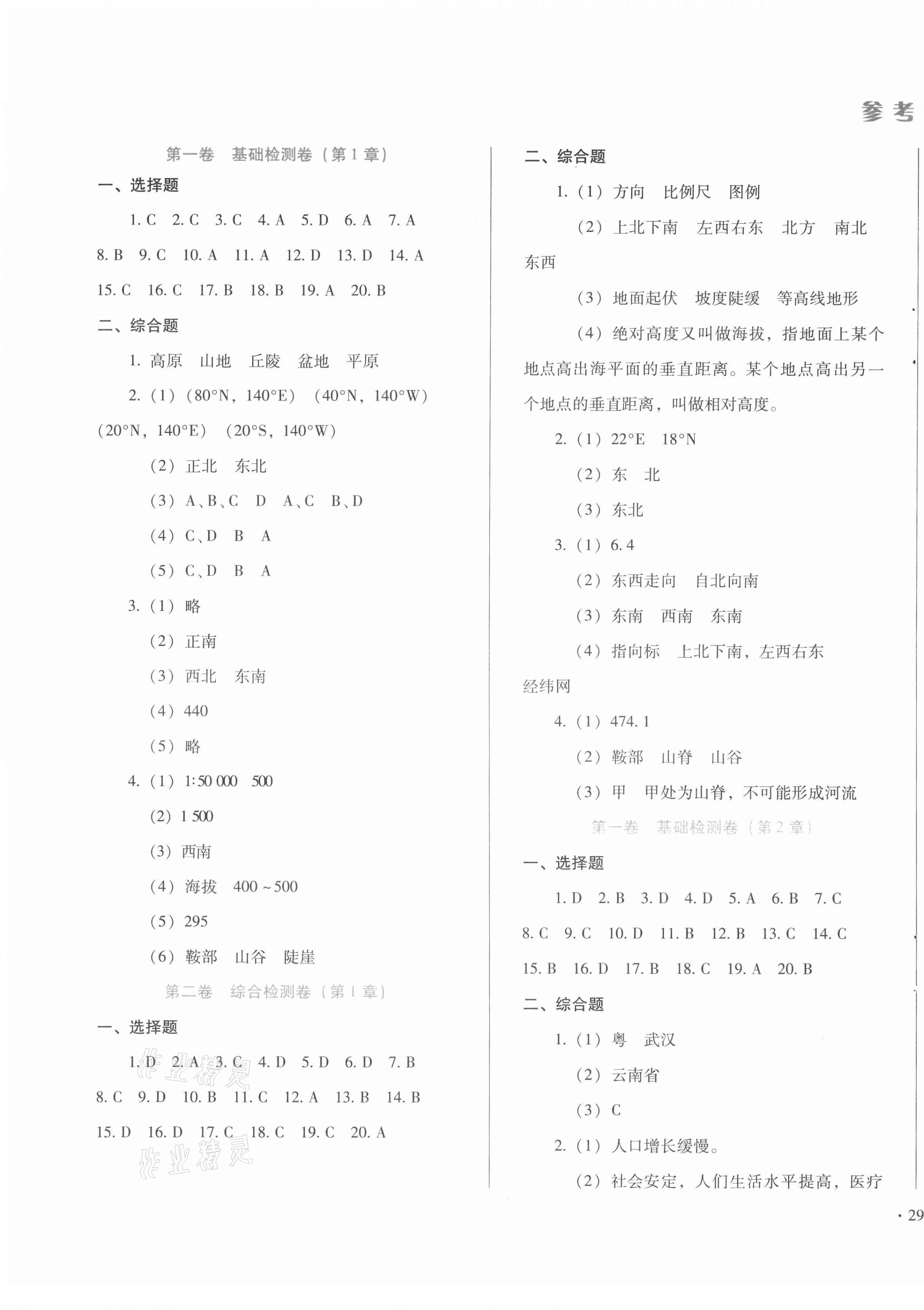 2020年中育1號(hào)金卷分類測(cè)試卷七年級(jí)地理上冊(cè)中圖版 第1頁(yè)