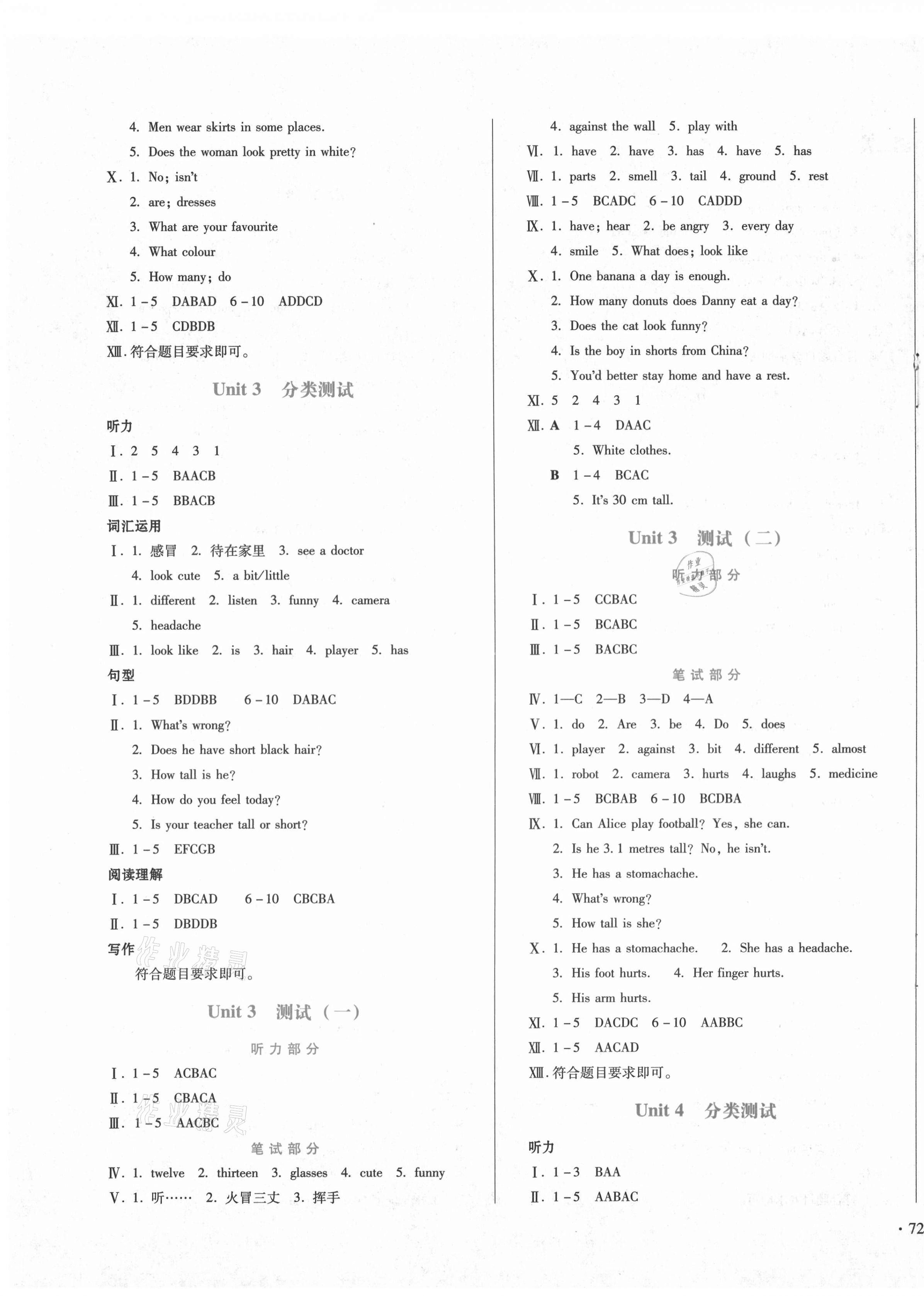 2020年中育1號(hào)金卷分類測(cè)試卷七年級(jí)英語(yǔ)上冊(cè)冀教版三起 第3頁(yè)