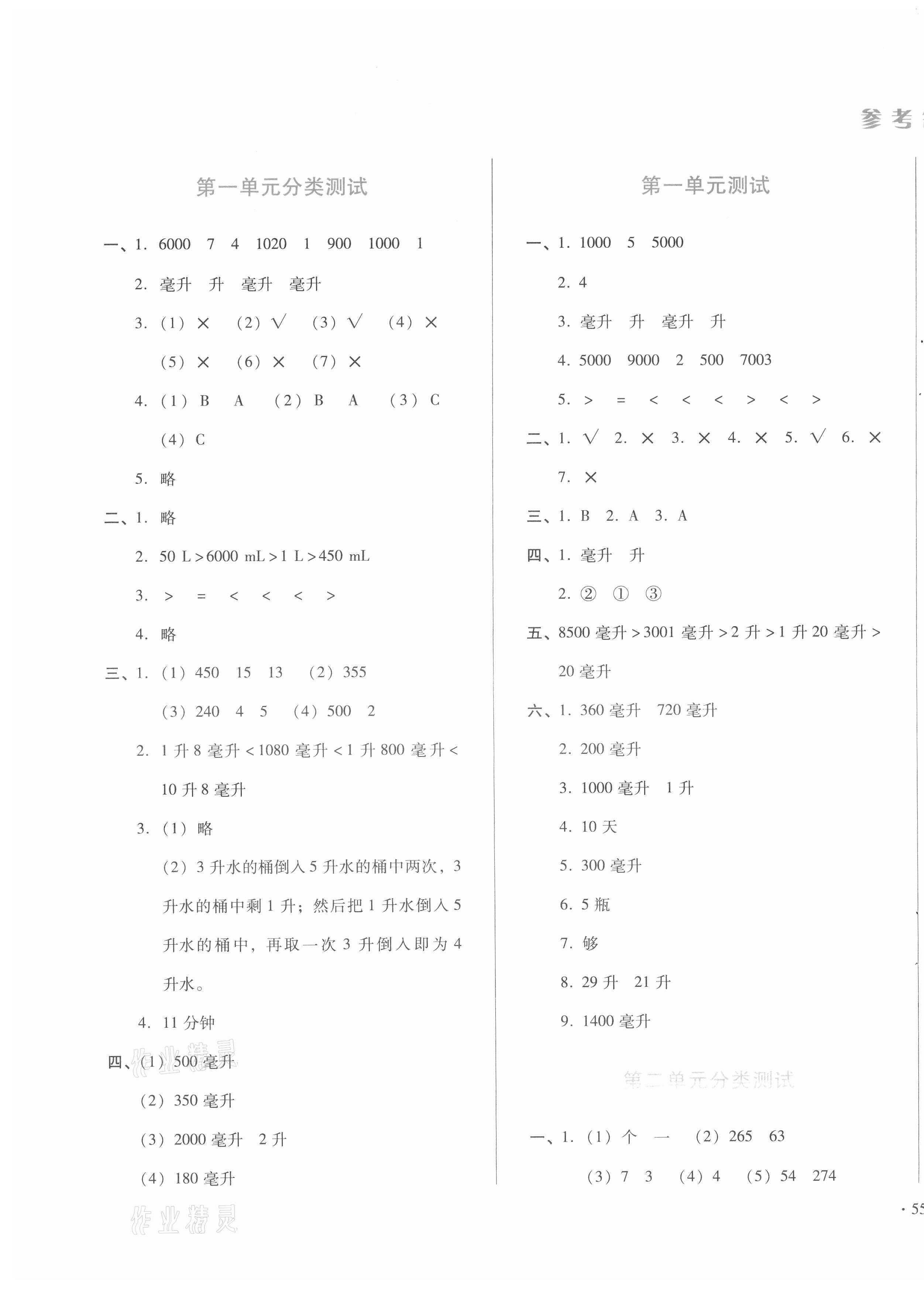 2020年中育1號金卷分類測試卷四年級數(shù)學(xué)上冊冀教版 第1頁