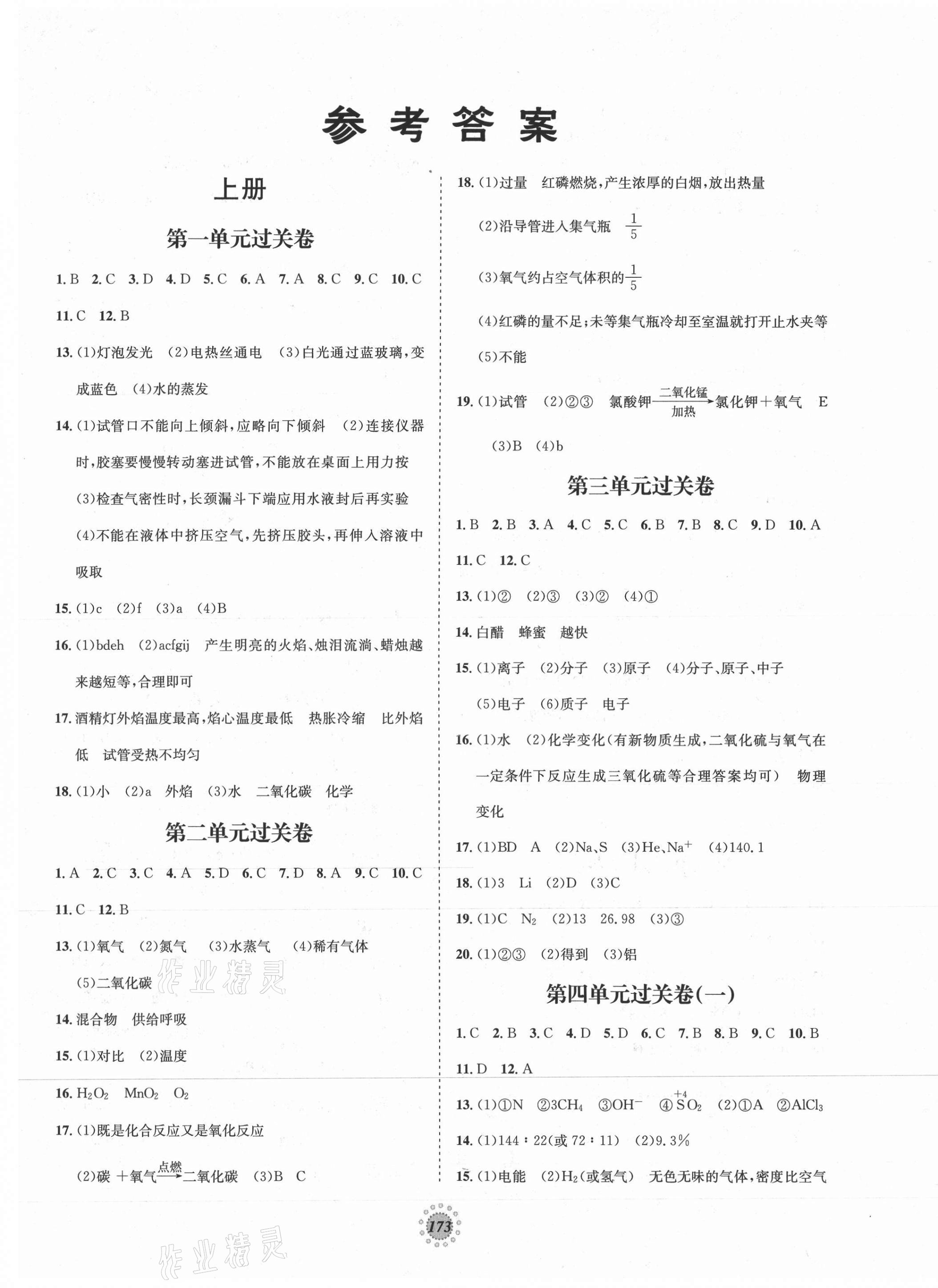 2020年課時(shí)練單元過關(guān)卷九年級(jí)化學(xué)全一冊人教版 第1頁