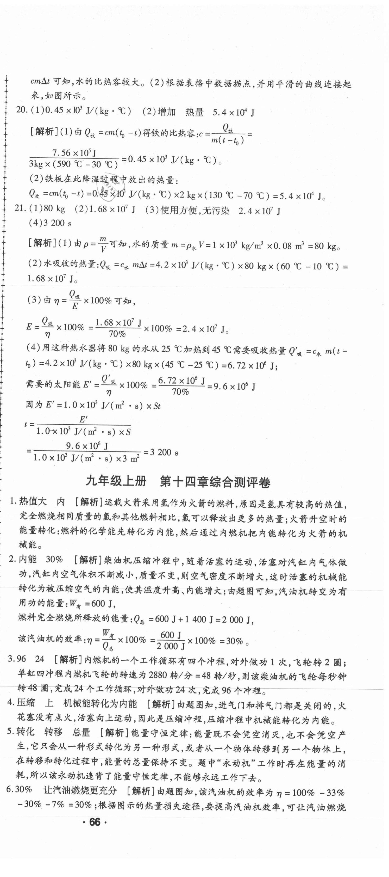 2020年99加1活頁卷九年級物理全一冊人教版河南專版 第3頁