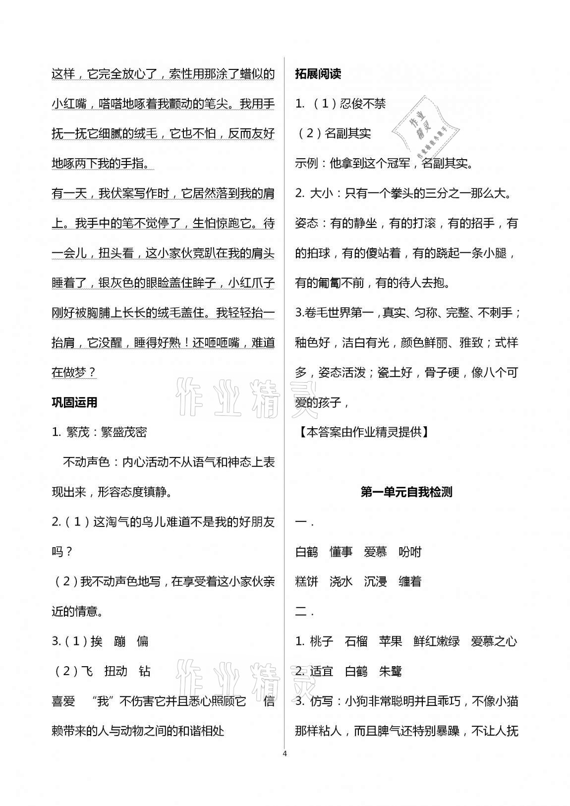 2020年自主學(xué)習(xí)指導(dǎo)課程五年級(jí)語(yǔ)文上冊(cè)人教版 第4頁(yè)