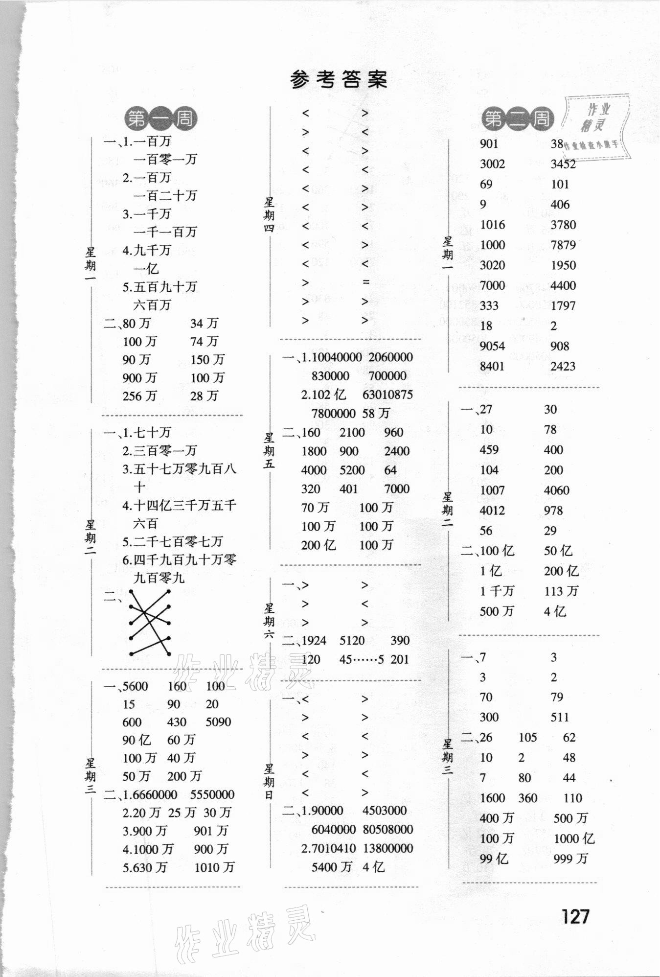 2020年經(jīng)綸學典口算達人四年級數(shù)學上冊青島版 第1頁