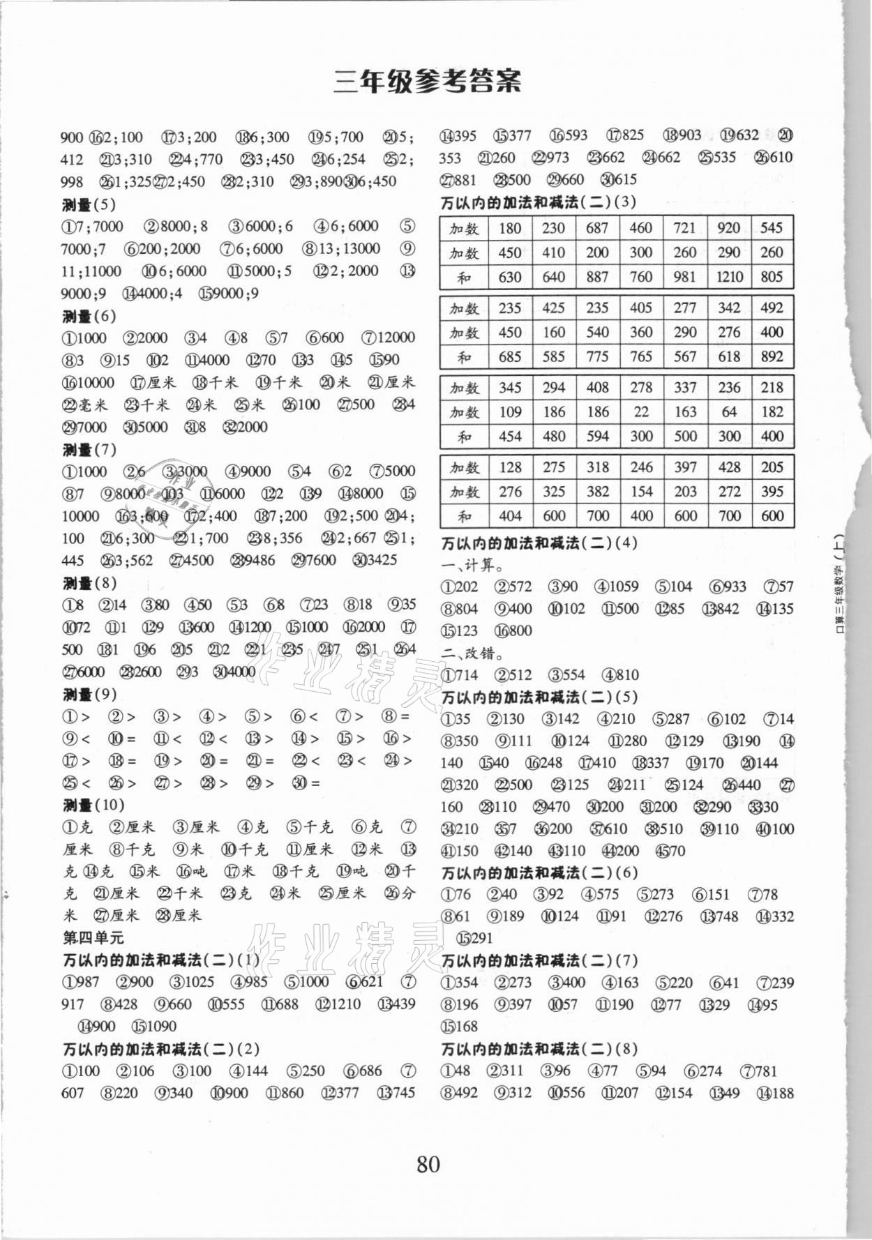 2020年每日10分鐘口算心算速算天天練三年級數(shù)學上冊人教版 第2頁