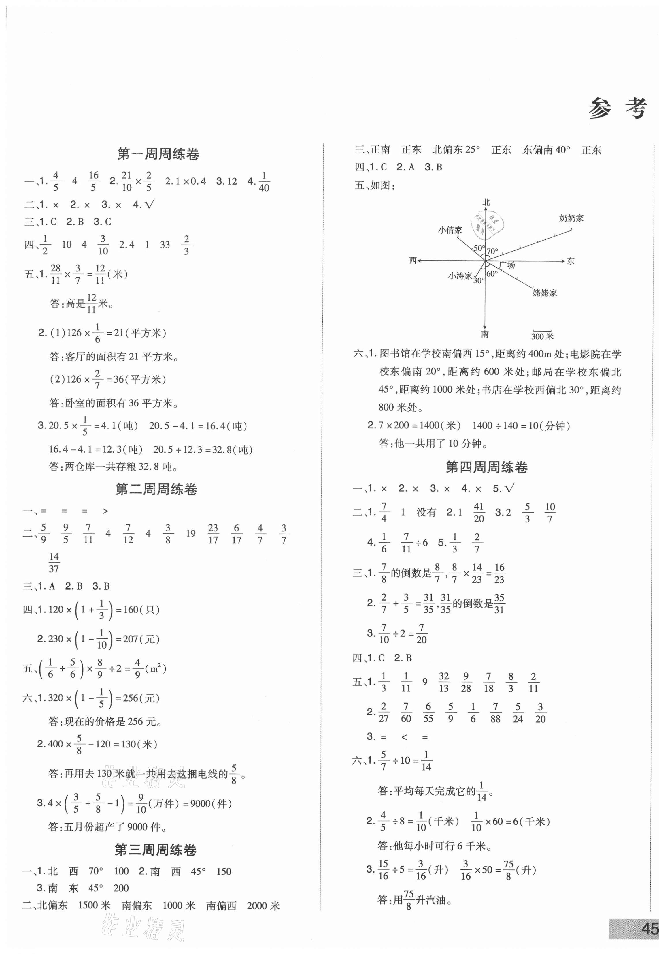 2020年狀元郎小學同步測試卷六年級數(shù)學上冊人教版 第1頁