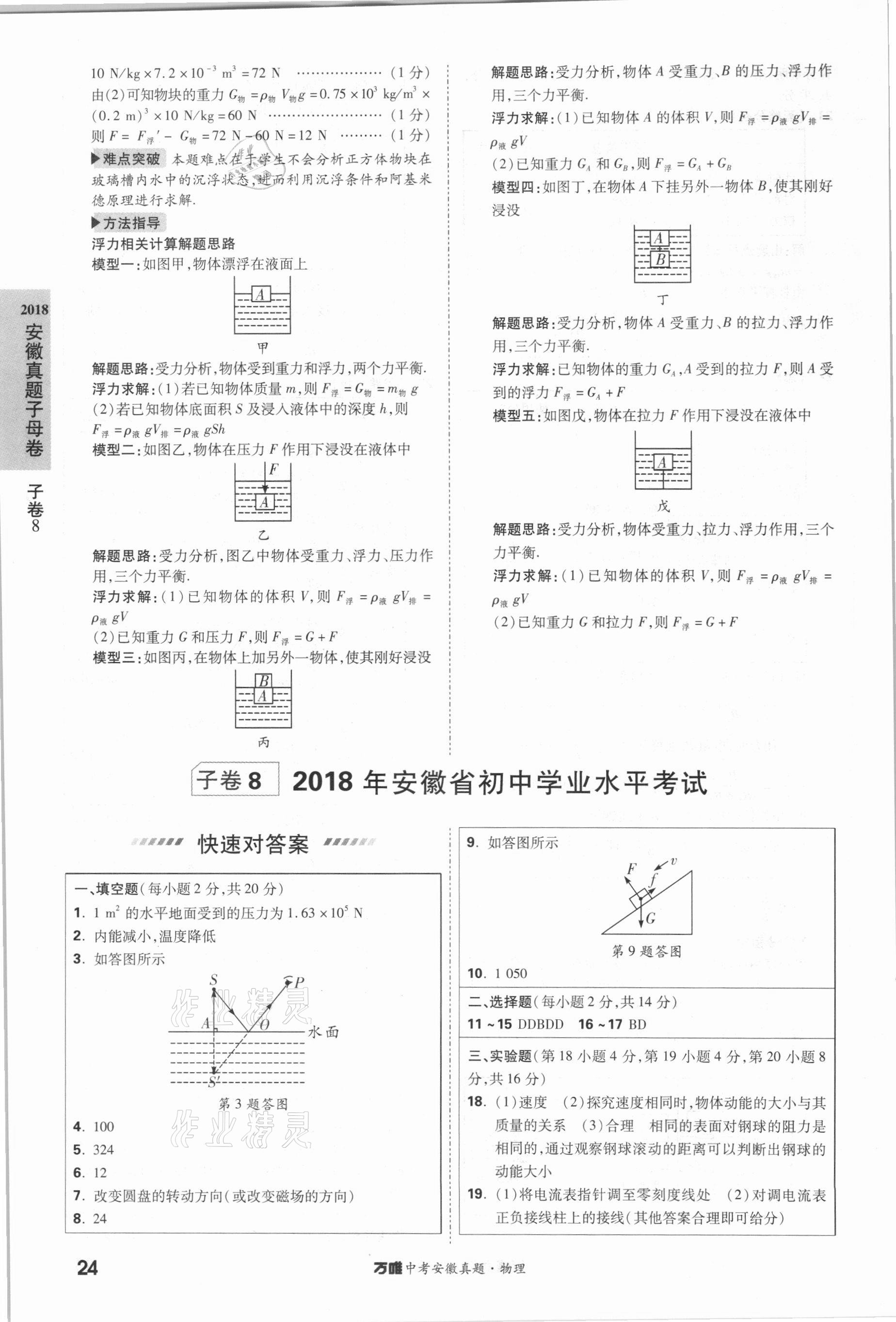 2021年萬唯中考安徽真題物理 第24頁