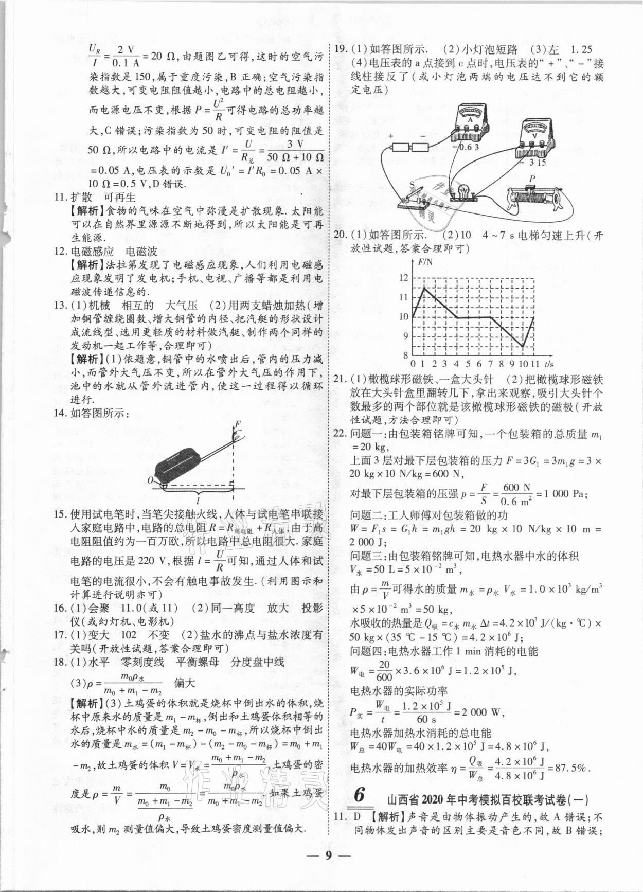 2021年中考試題薈萃及詳解物理山西專(zhuān)版 第9頁(yè)