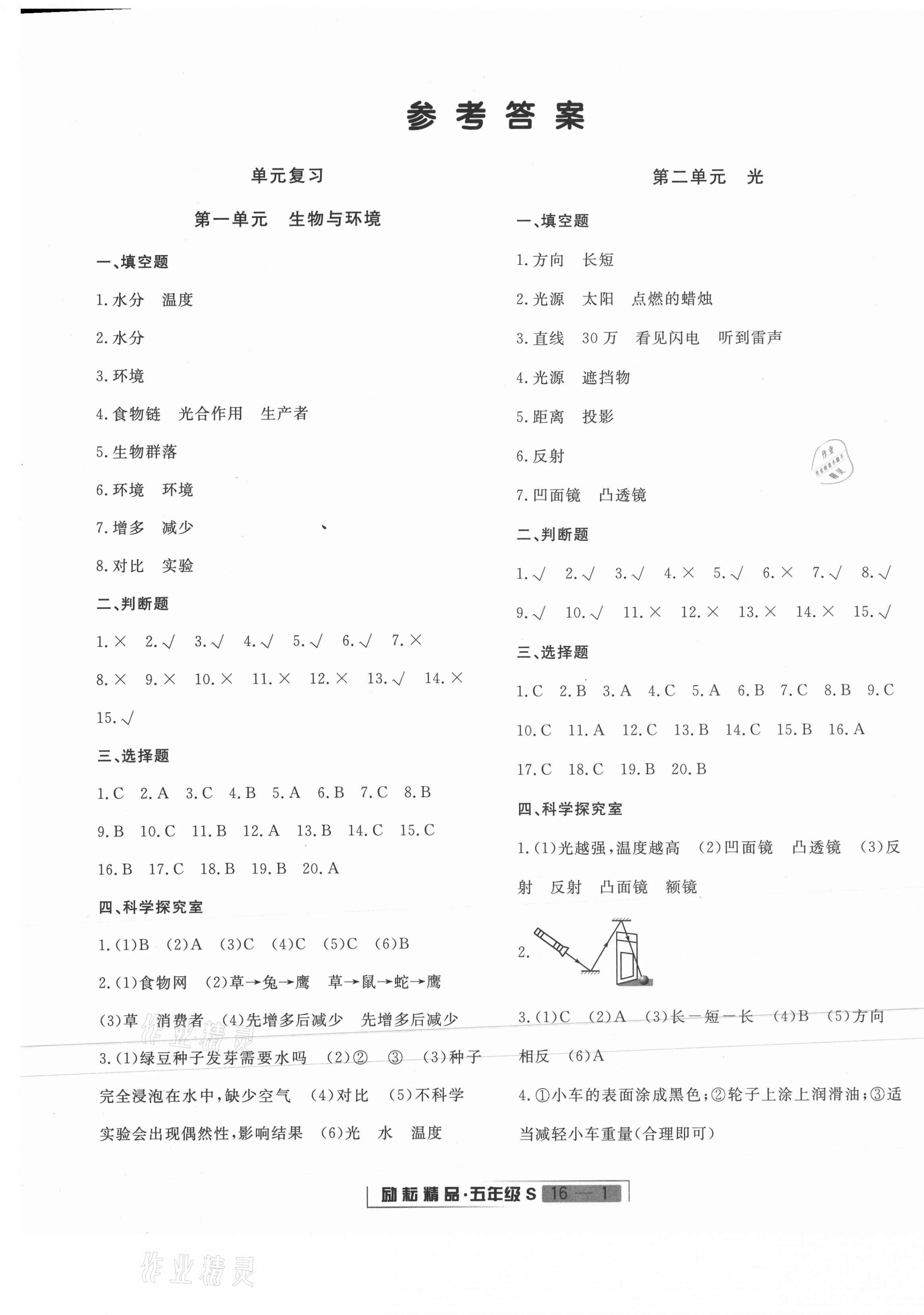 2020年浙江新期末五年級(jí)科學(xué)上冊(cè)教科版 第1頁(yè)