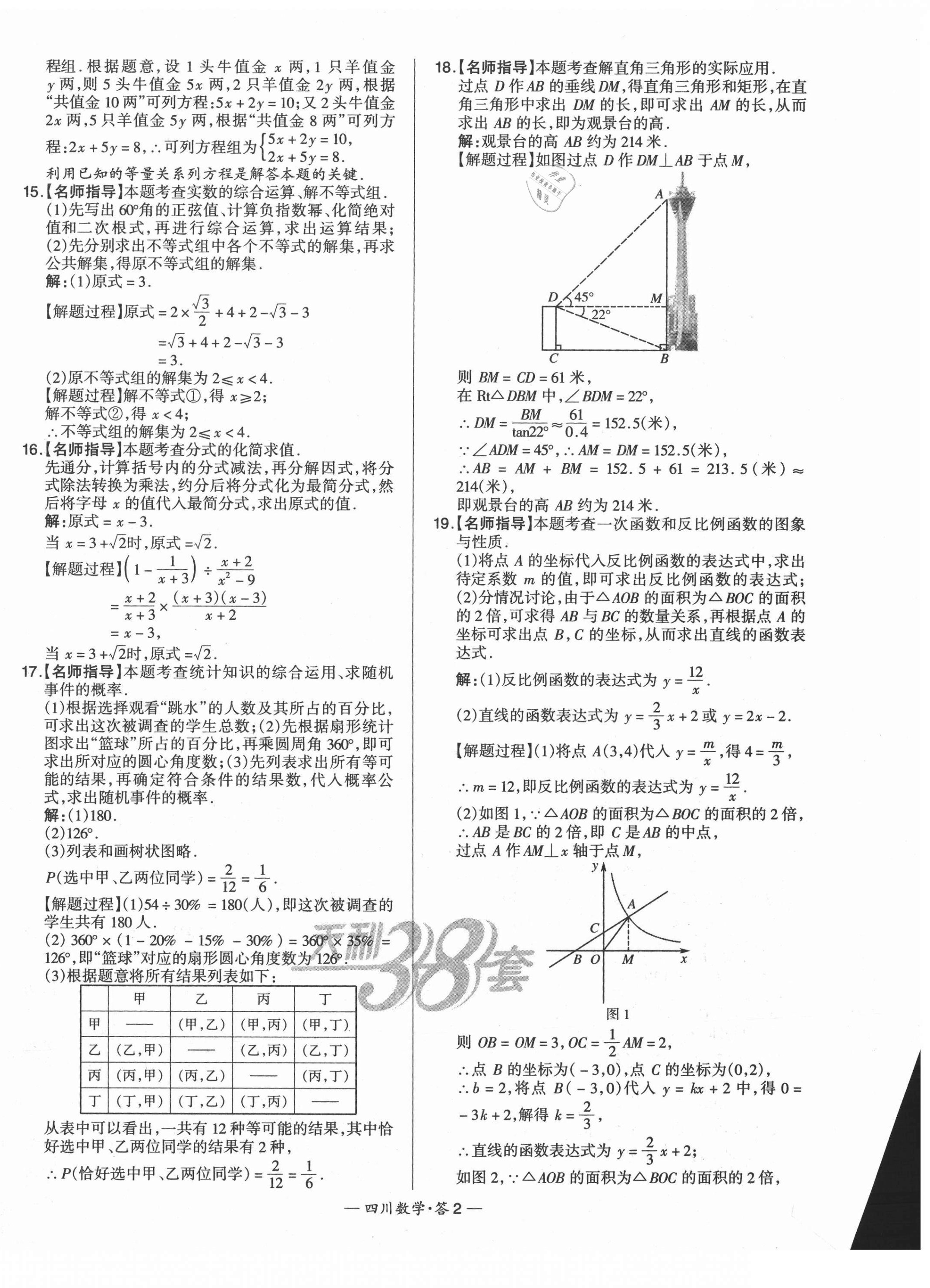 2021年天利38套中考試題精選數(shù)學(xué)四川專版 第2頁