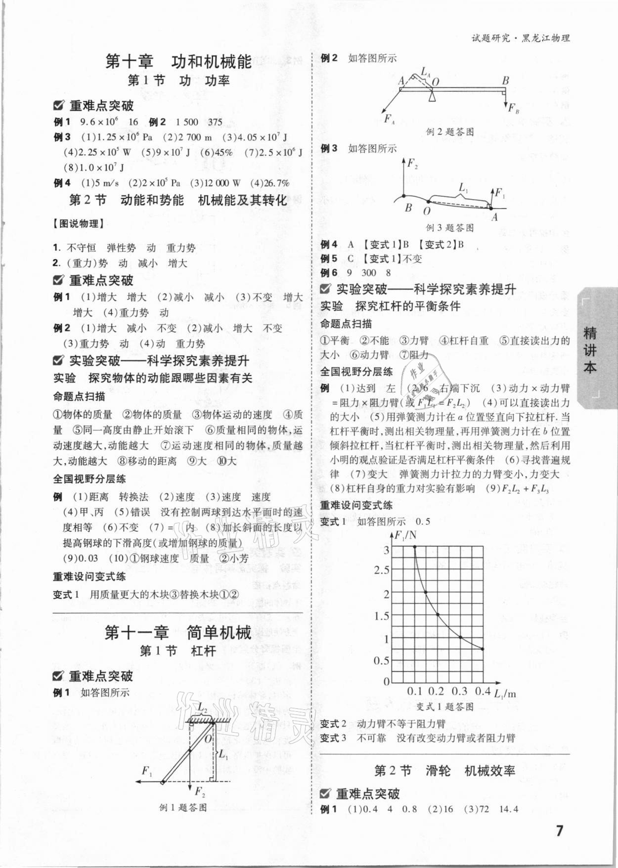 2021年萬(wàn)唯中考試題研究物理黑龍江專(zhuān)版 參考答案第6頁(yè)