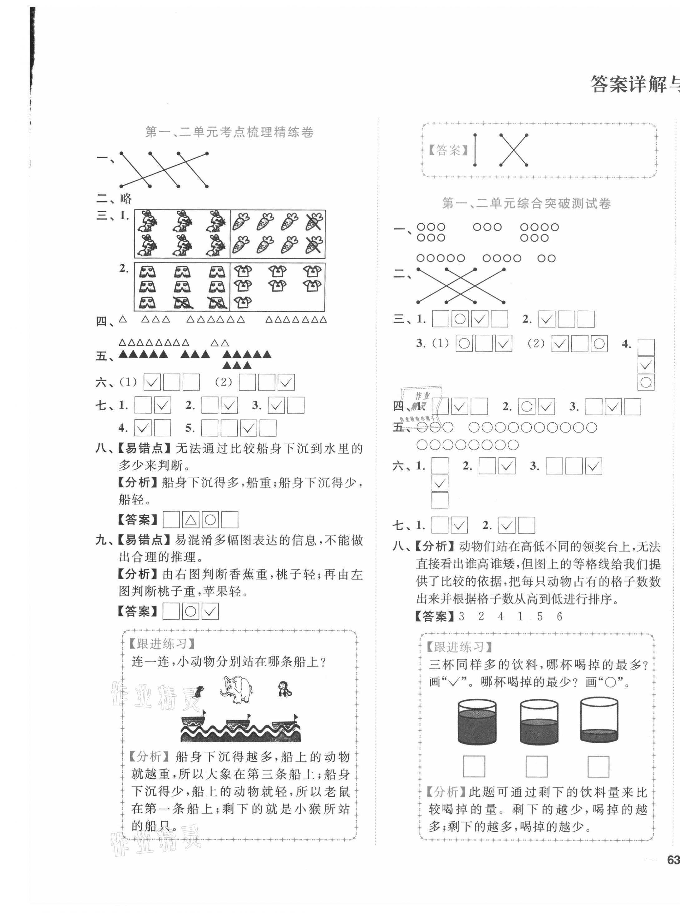 2020年ENBO小天才單元復習與測試一年級數(shù)學上冊江蘇版 第1頁