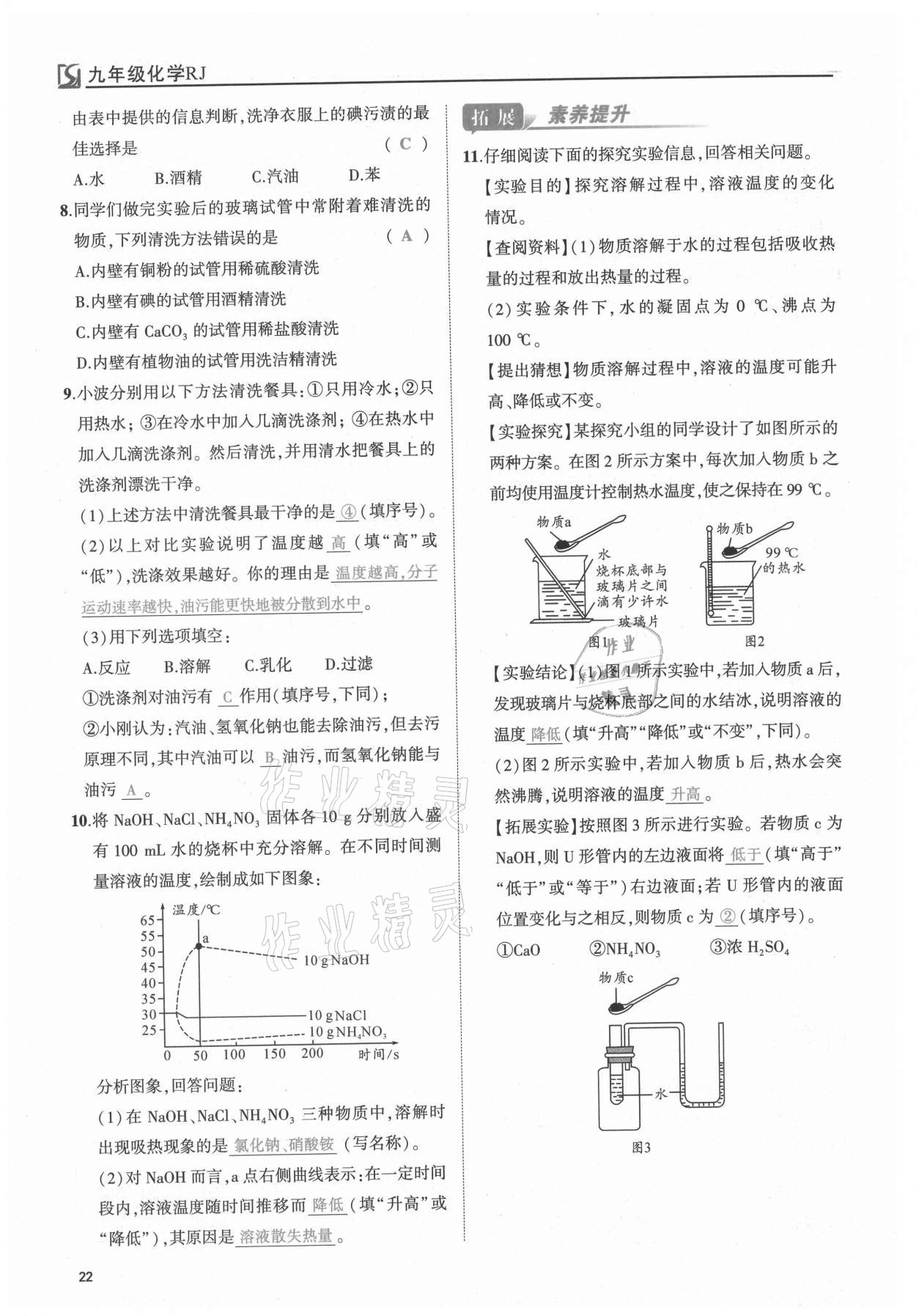 2021年我的作業(yè)九年級化學下冊人教版 第22頁