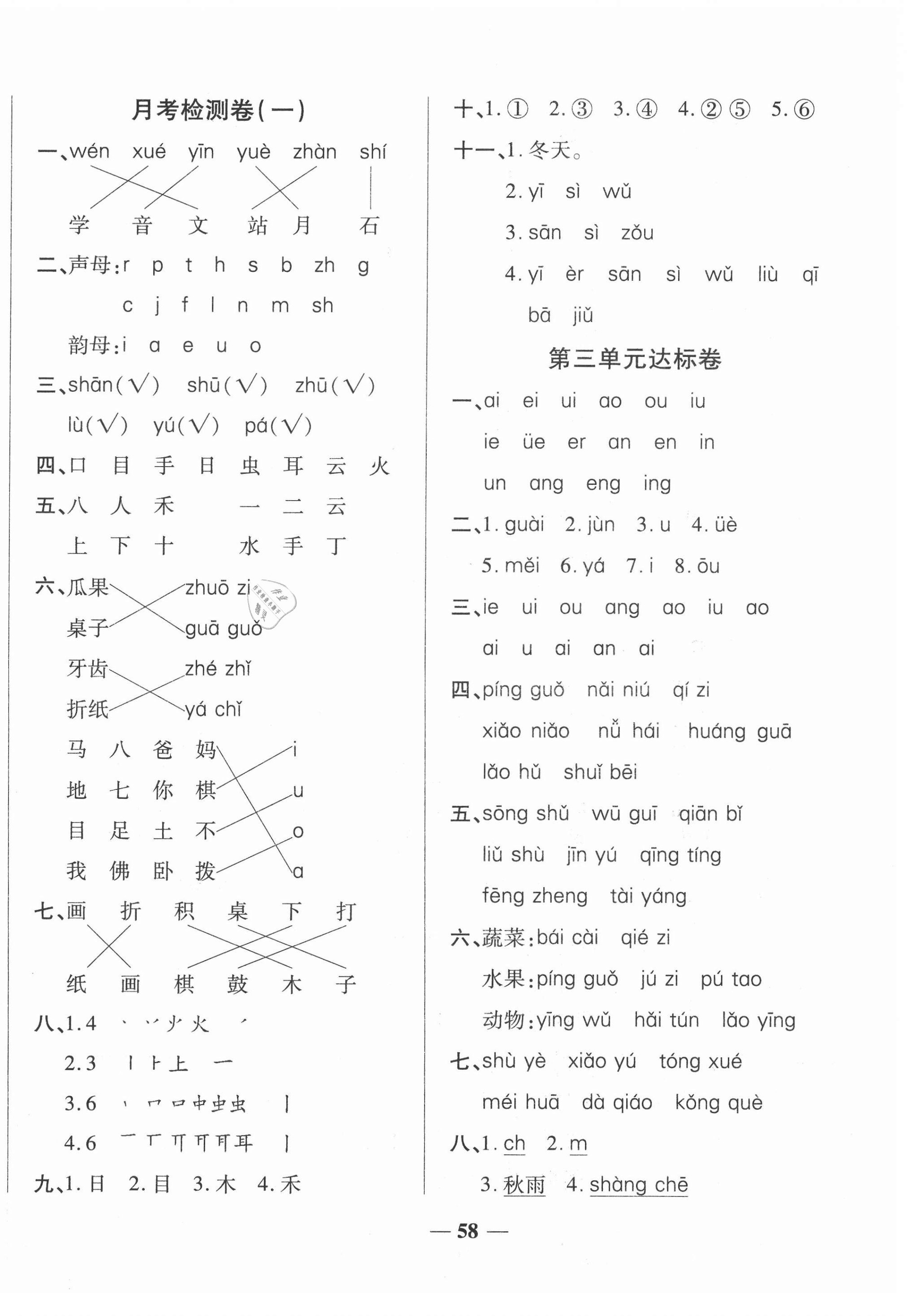 2020年黃岡全優(yōu)達(dá)標(biāo)卷一年級(jí)語(yǔ)文上冊(cè)人教版 第2頁(yè)